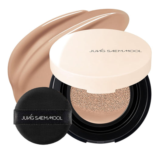 JUNG SAEM MOOL Essential Skin Nuder Cushion Mini 26N Taupe Beige 0.17 Fl Oz, Natural Radiant Finish Cushion Foundation with Buildable Coverage, Lightweight Texture, Korean Foundation Makeup | alldaygood beauty