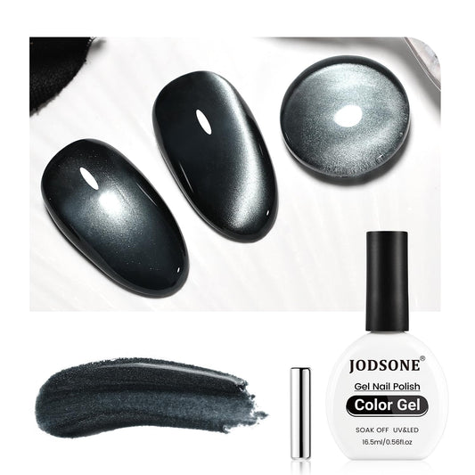 JODSONE Cat Eye Gel Nail Polish 16.5ml Single Colors for Holographic Glitter Cat Eye Reflective Translucent Need U V Curing Gel with Magnet Gift | alldaygood beauty