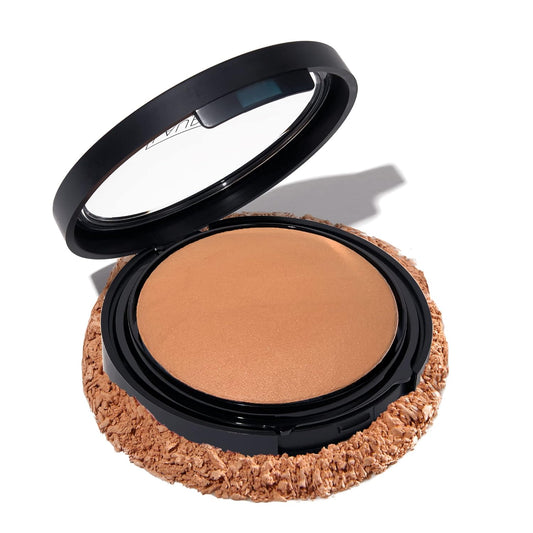 LAURA GELLER NEW YORK Baked Double Take Powder Foundation - Sand - Buildable Medium to Full Coverage - Matte Finish | alldaygood beauty