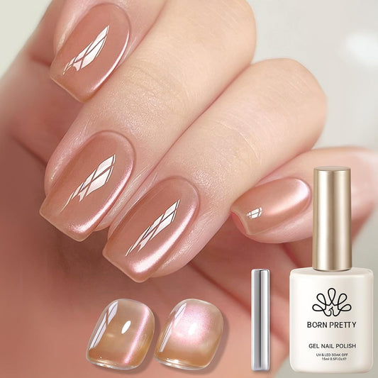 BORN PRETTY Cat Magnetic Eye Gel Nail Polish Crystal Light Vei Magnetic Gel Polish Nail Art Manicure DIY at Home 15ML | alldaygood beauty