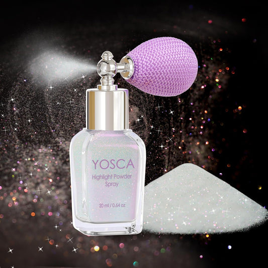Yosca Body Glitter Spray, 30ML Loose Body Shimmer Powder Iridescent Hair Spray White Glitter Sparkle Highlighter Makeup Mardi Gras Concert Party Rave Accessories for Clothes Hair Face Nail Art | alldaygood beauty