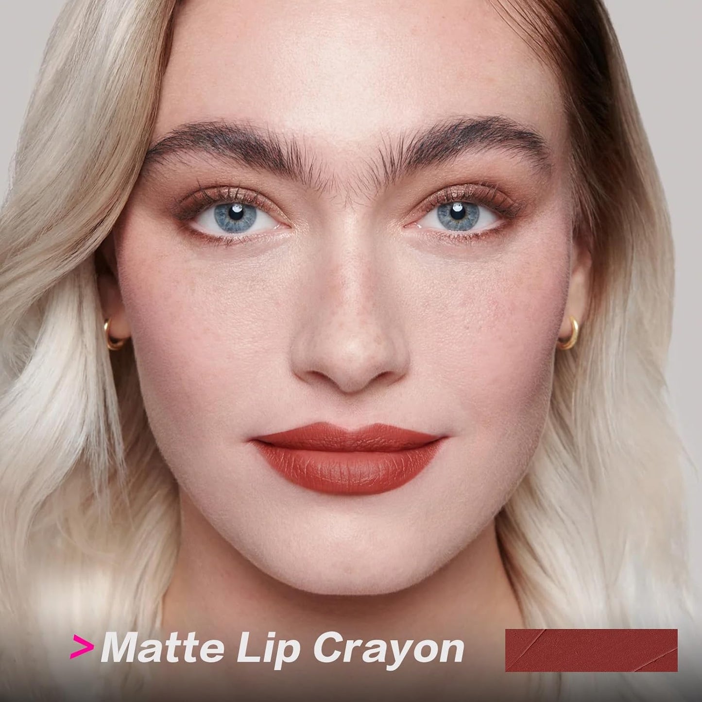 FOCALLURE Ultra Chic Matte Lipstick,Rich Vitamin E Lip Crayon,Lightweight Matte Color without Drying or Fading,Long Lasting Waterproof Lips Makeup,AUBURN