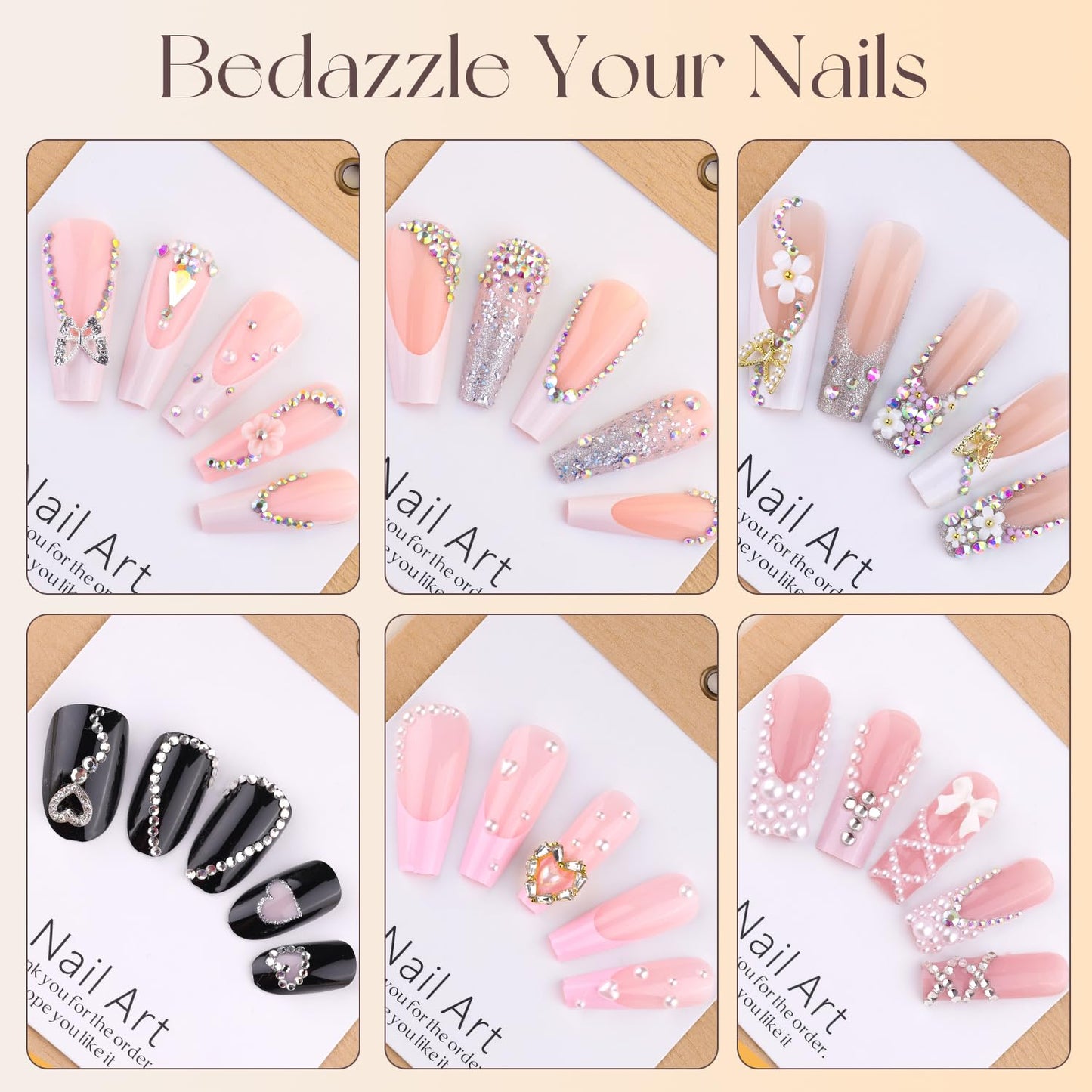 50Pcs 2 Styles 3D Butterfly Nail Charms and Flatback Gems Pearl, Silver+Gold Shiny Luxury Gems, Crystal Jewels Studs with Rhinestones for Nail Design, Nail Art Decoration Set for Acrylic Nails