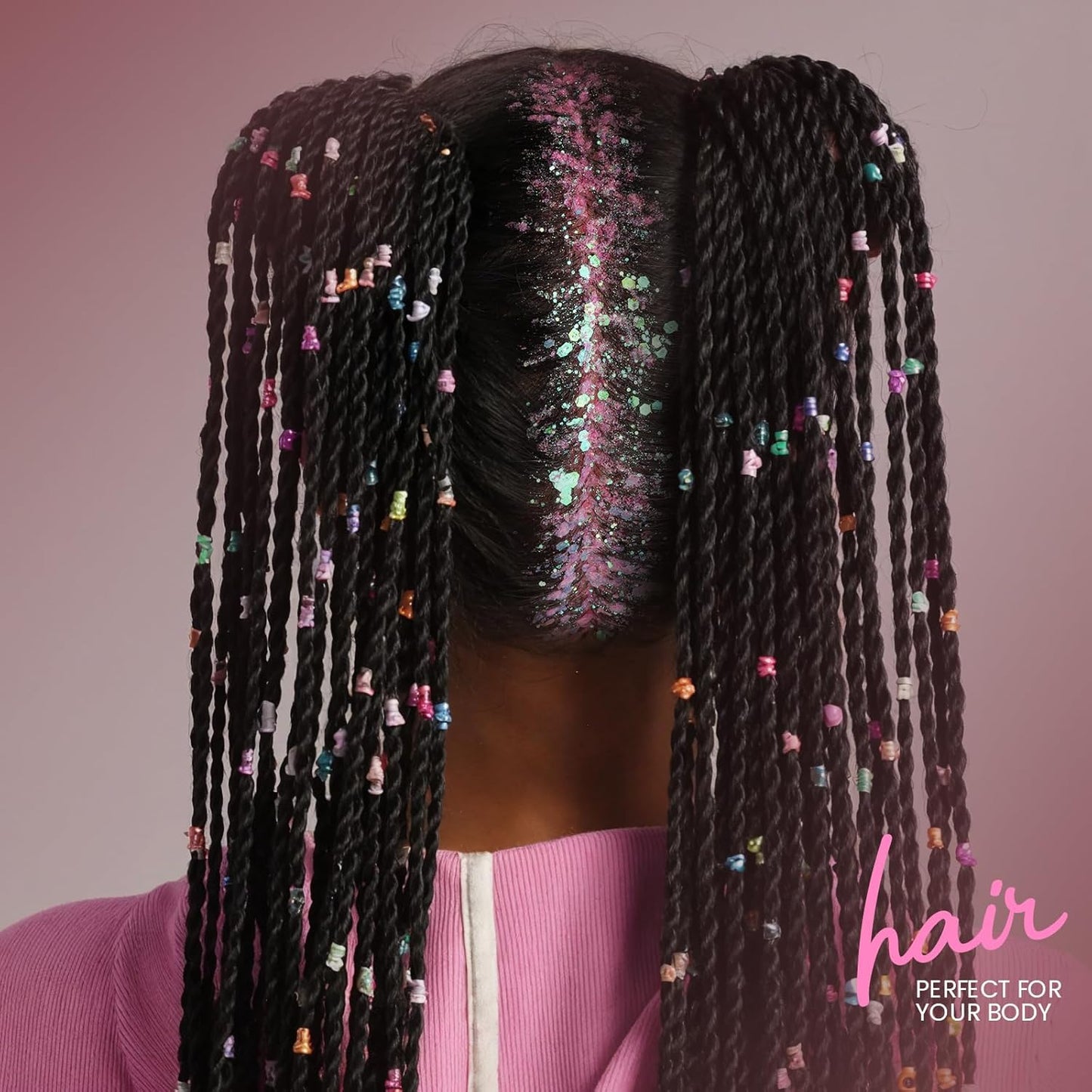 Teenitor Face Glitter, Pink Body Glitter Gel, Hair Glitter Gel, 80g/2.8oz Holographic Rave Glitter for Face and Body