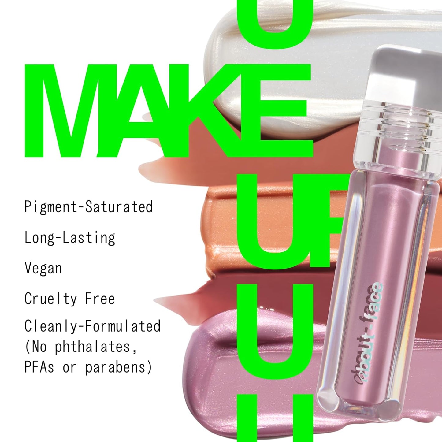 about-face Light Lock Lip Gloss Please Obey– Non-Sticky, High-Shine Lip Oil Gloss with Coconut Oil, Peppermint & Lavender – Vegan, Cruelty-Free, Clean Beauty – 0.21 oz (Iced Lavender)