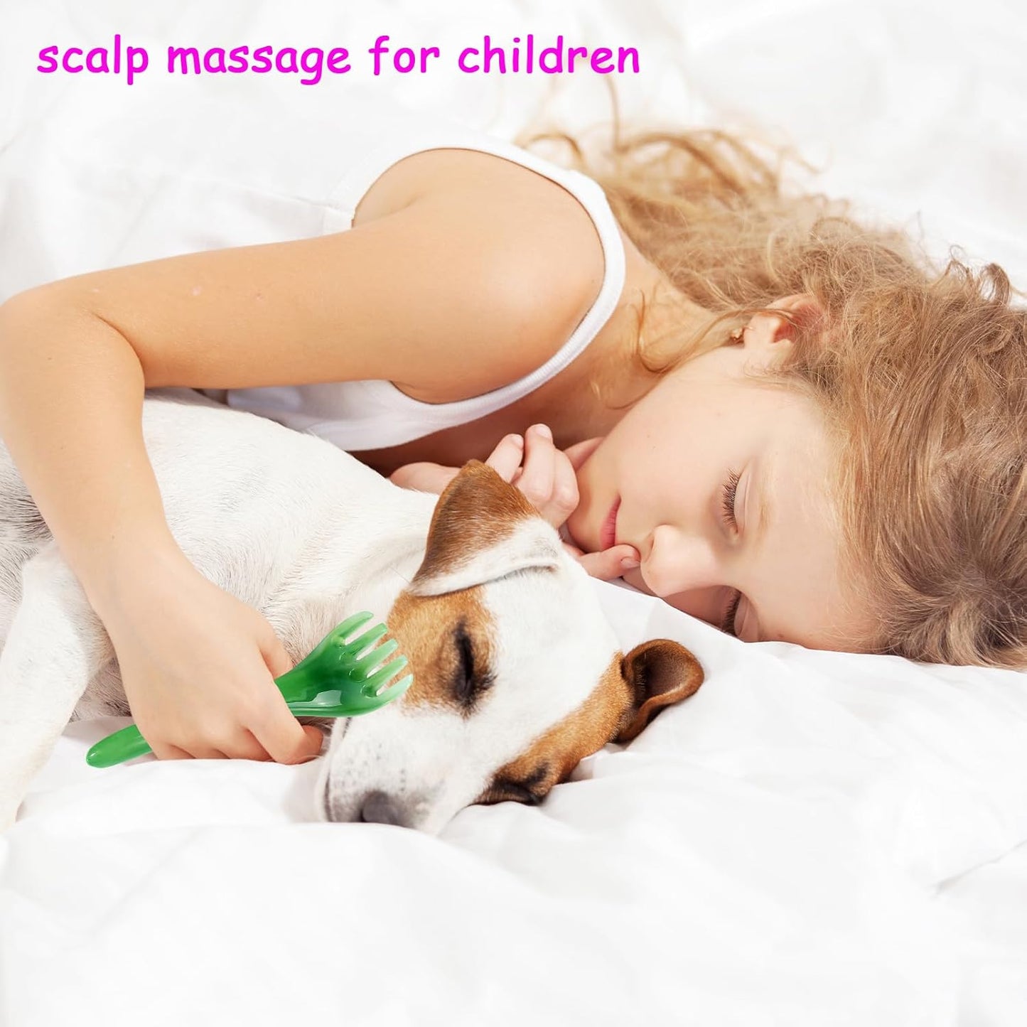 Scalp Massage Tools, 2-Pieces Head Scratcher Massager Whisk, Gift for Mother, Sister,Kids and Lover, Portable Resin SPA Tools with a Black Zippered Bag