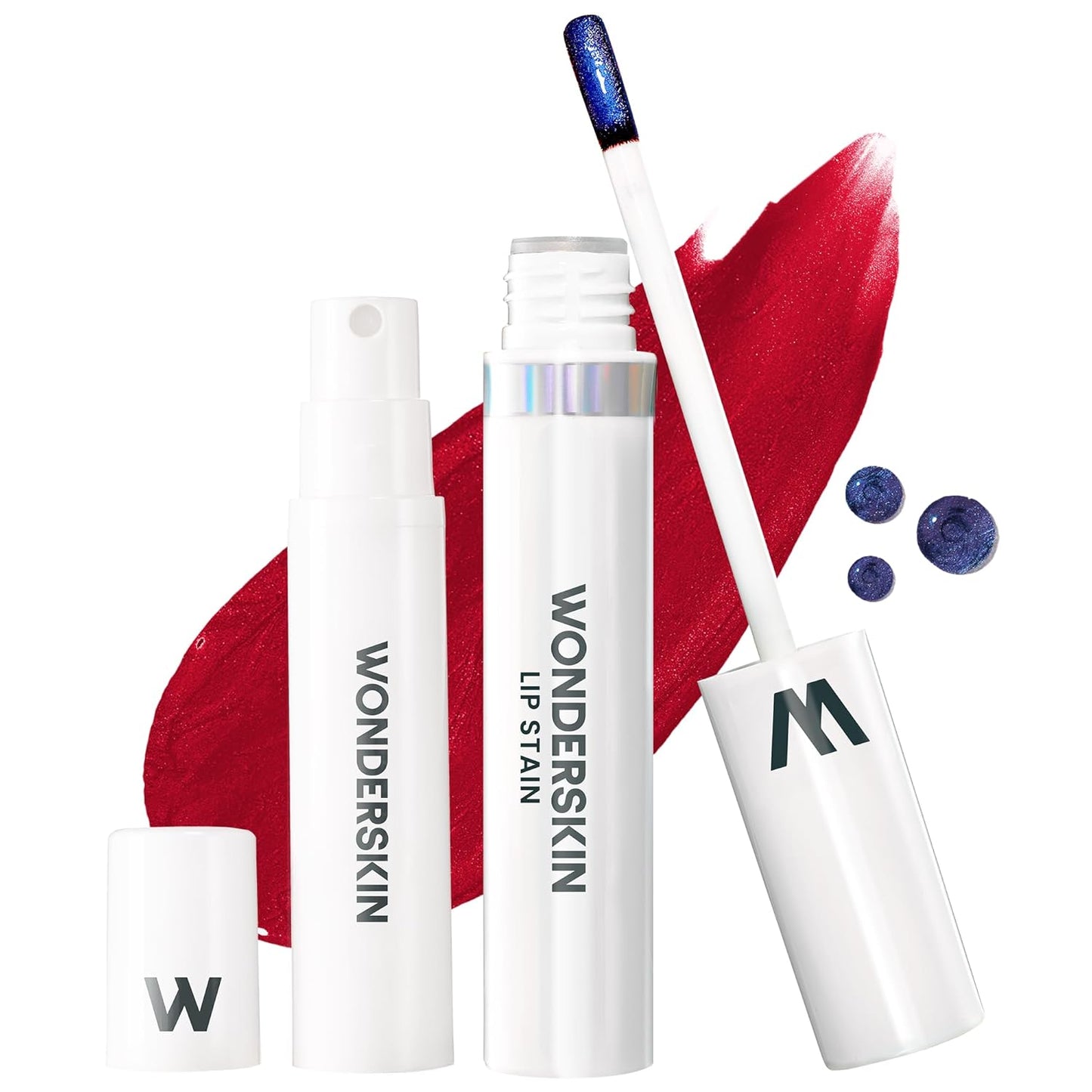 Wonderskin Wonder Blading All Day Lip Stain Peel Off Masque and Reveal Kit - Long Lasting, Waterproof Red Lip Tint, Transfer Proof Natural Makeup Stain Kit (Divine)