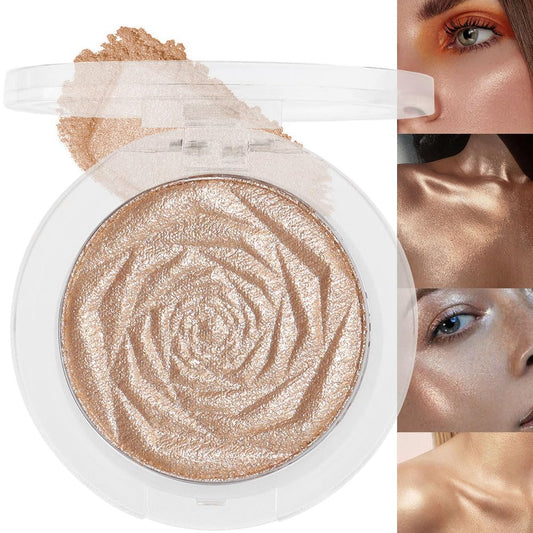 evpct Champagne Gold Face Highlighter Makeup Shimmer Glitter Diamond Sparkly Highlighters Makeup Palette Powder for Face Body Cheek Skin iluminadores iluminador de jos maquillaje luminizers 03 | alldaygood beauty