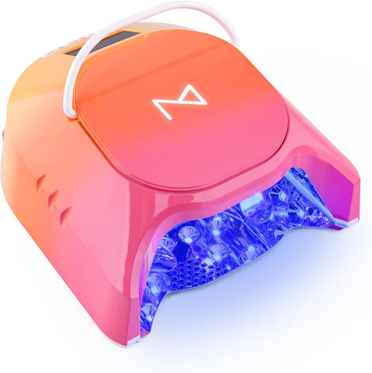 GlowPro Professional Hybrid 86W Wireless Rechargeable LED Nail Curing Lamp - Dries Gel Nails Fast, Ideal for Manicure & Pedicure (Ombre Orange) | alldaygood beauty