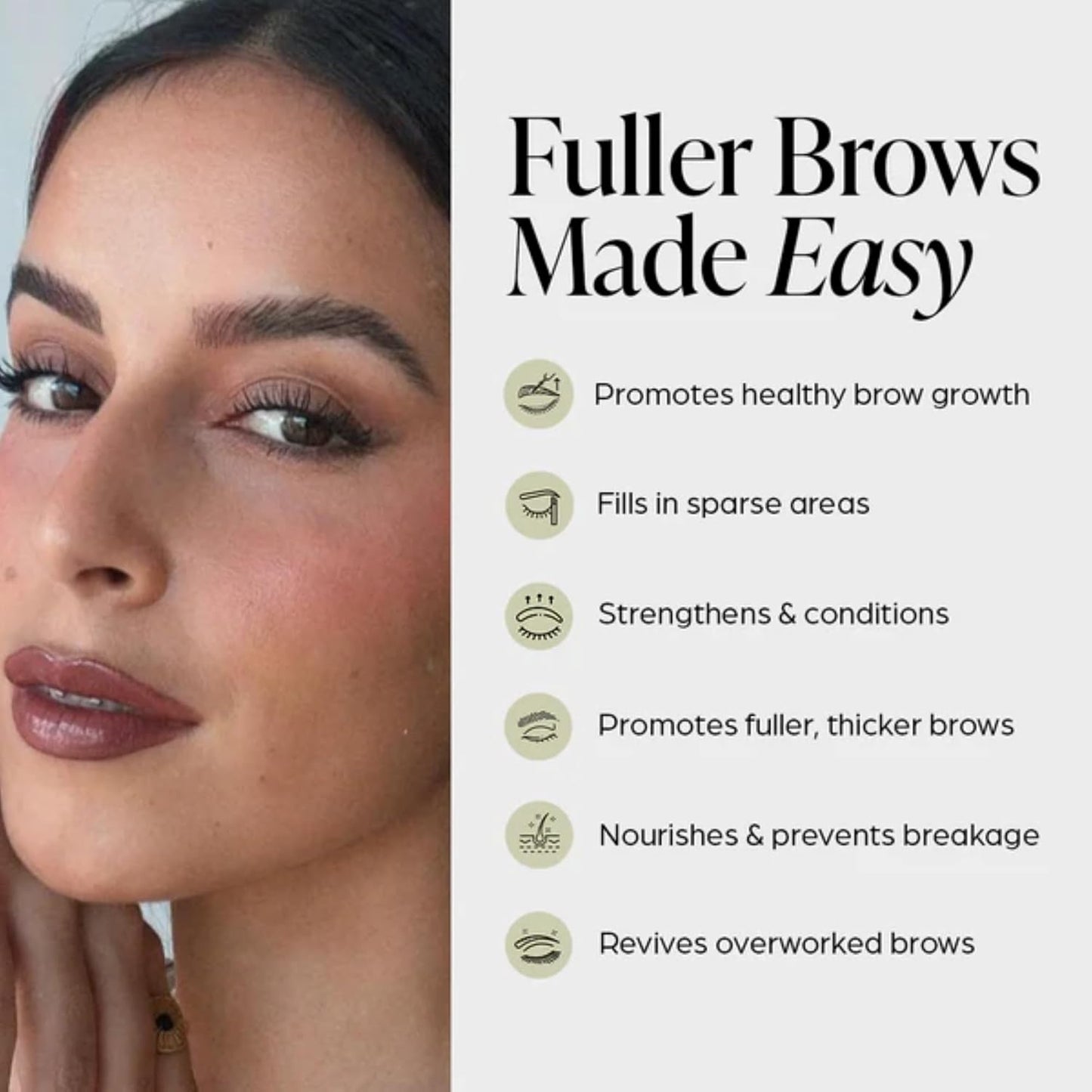 Eyebrow Serum by Vellora for Fuller Looking Brows, 3mL – Formulated with Nourishing Vitamins & Plant-Based Extracts – Visibly Enhances Brow Definition and Fullness