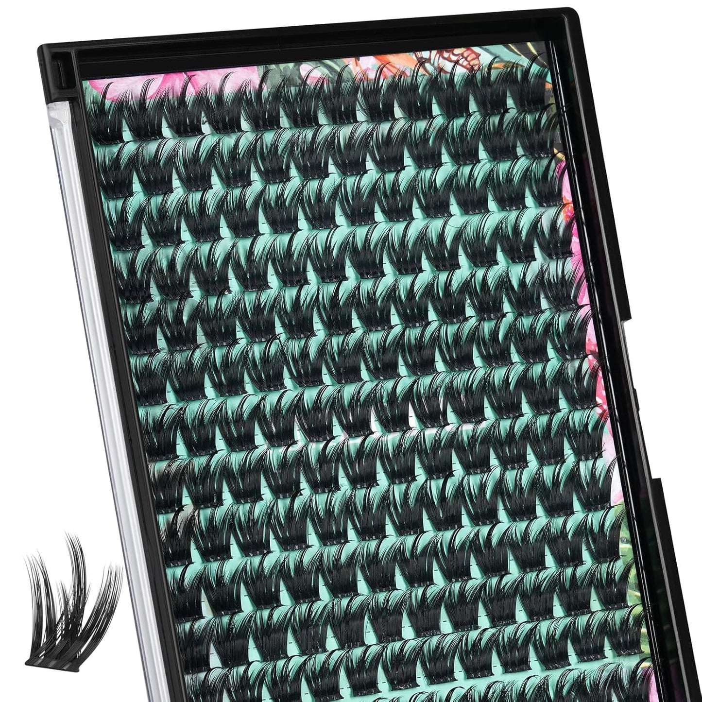 Lash Clusters Wet Look 168Pcs Eyelash Cluster Ultra-Thin Lash Band Eyelashes Extensions Spiky Anime Wide Span Lashes(Orchid,C-18mm)