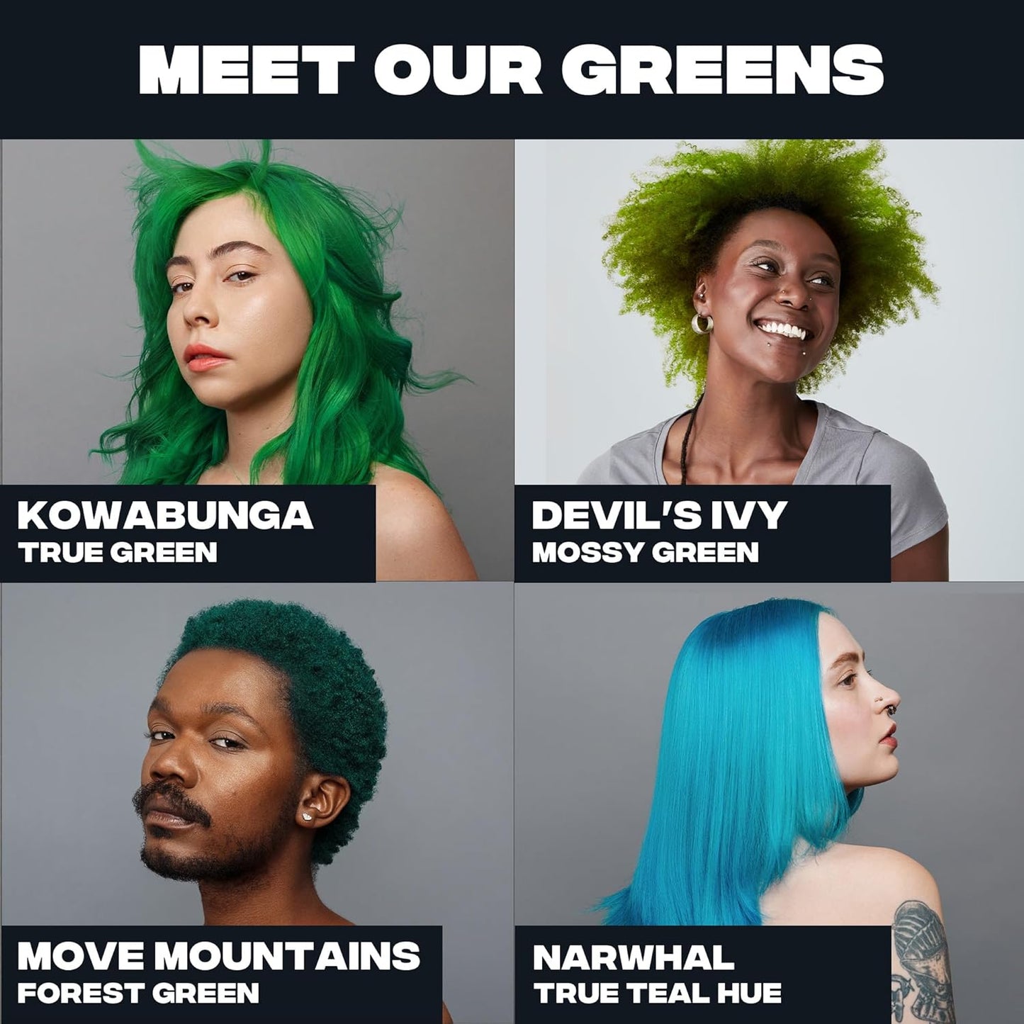 Good Dye Young Semi-Permanent Hair Color, Vegan and Cruelty-Free Green Hair Dye, Last up to 24 Washes, Non-Damaging Conditioning Hair Color (5FL OZ, Devil's Ivy)