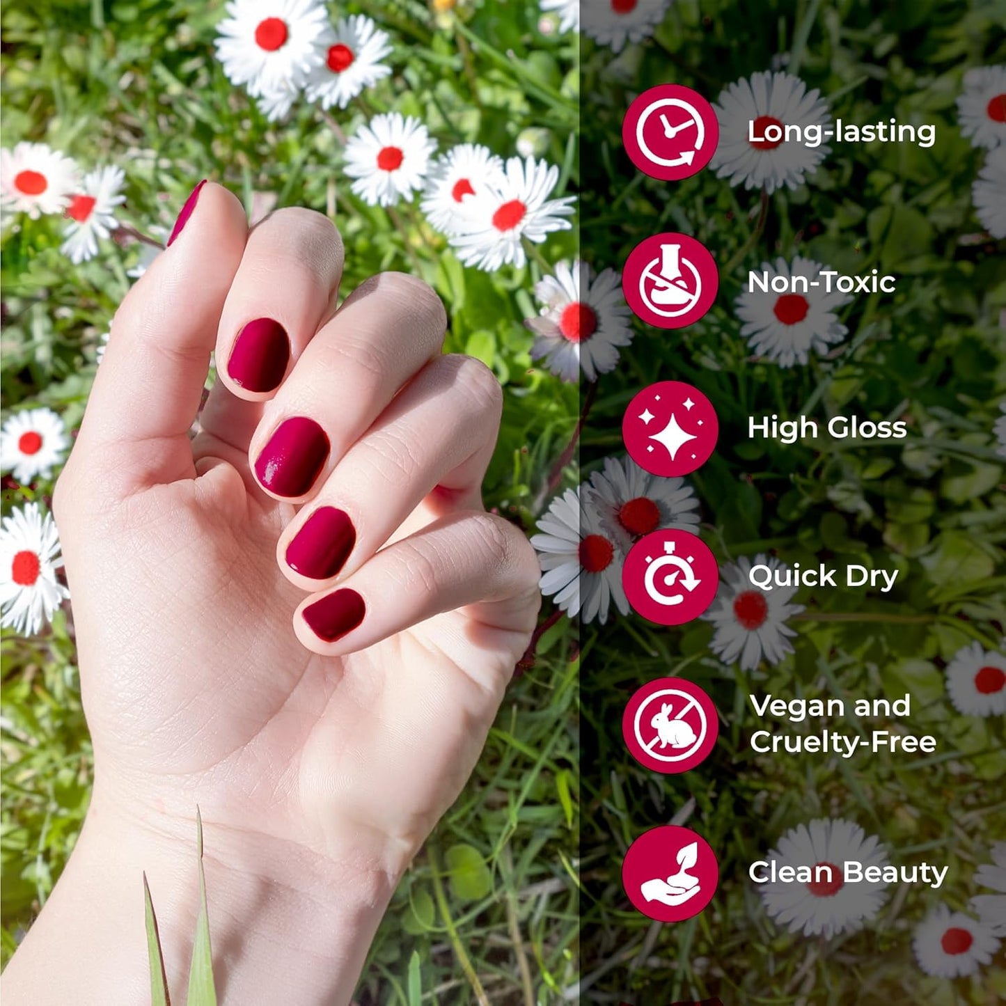 karma organic Natural Nail Polish, Vegan, and Cruelty-Free, No Toluene, No Formaldehyde, No DBP, and Free of TPHP, Rum Runner