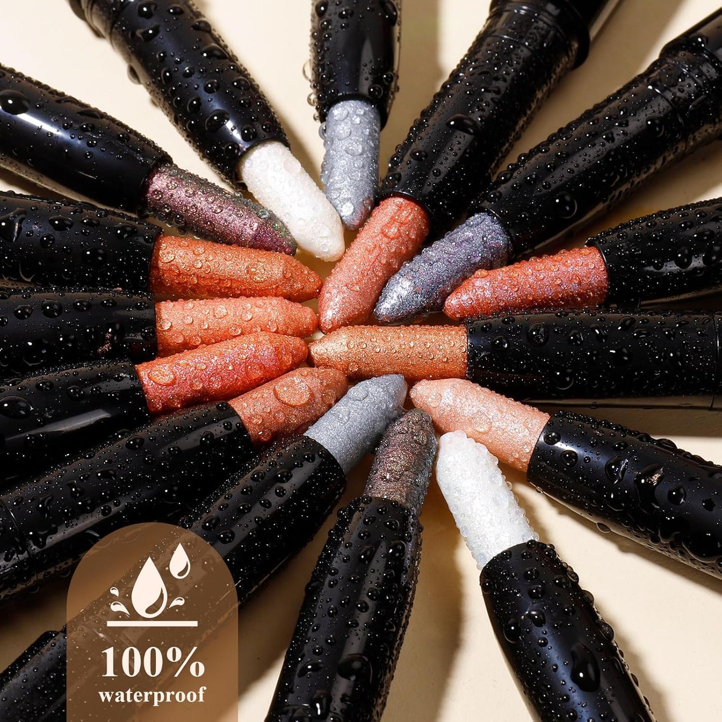 Cream Waterproof Hypoallergenic Eyeshadow Stick, long wear Metallic Glitter Matte Eye Shadow Pencil With Makeup Brush, Eye Brightener, 40 Periwinkle Matte