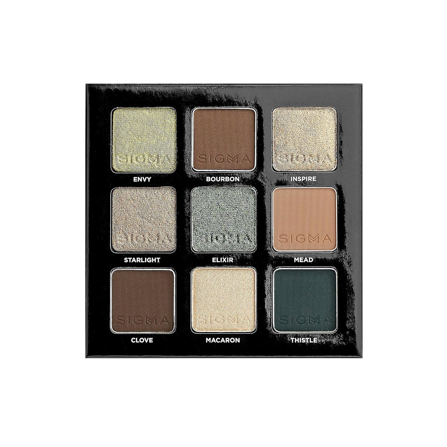 Sigma Beauty On-the-Go Eyeshadow Palette - Ivy - 9 Bold Eyeshadow Shades in Matte, Shimmer and Metalic Finishes - Highly Pigmented Vegan Eye Makeup Palette - Clean Beauty Products