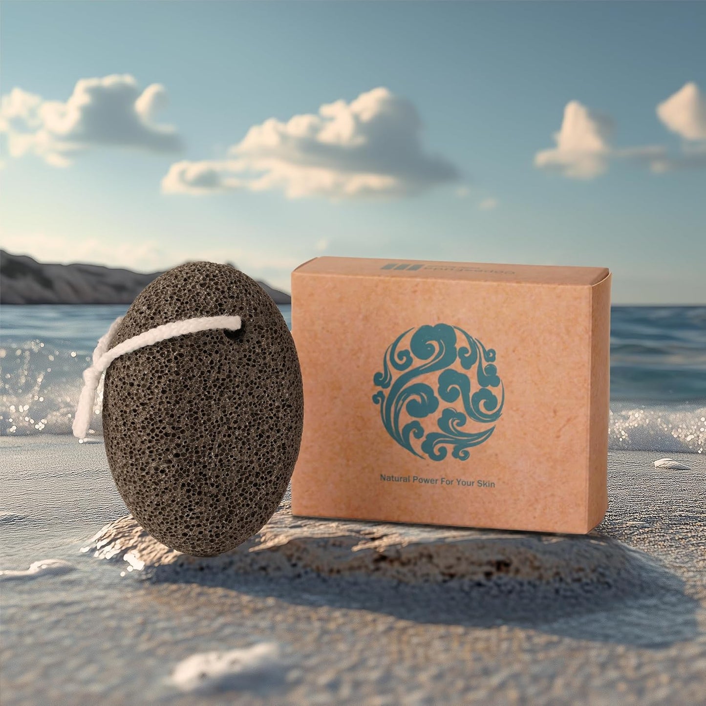 Extra Thick Pumice Stone for Feet and Hands – Ergonomic, Durable Natural Foot File – Gray, 3.9x2.8x1.6 in – Ideal for Cracked Heel Treatment,Callus Remover for feet&Dead Skin Exfoliation