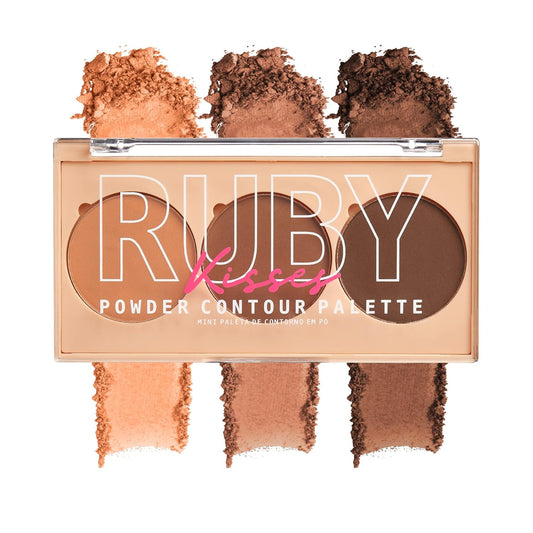 Ruby Kisses Contour Palette 3-in-1 Contour, Conceal, Highlight All-In-One Mini Palette, Long-Lasting, Easy to Blend Powder Contour Palette for All Skin Type | alldaygood beauty