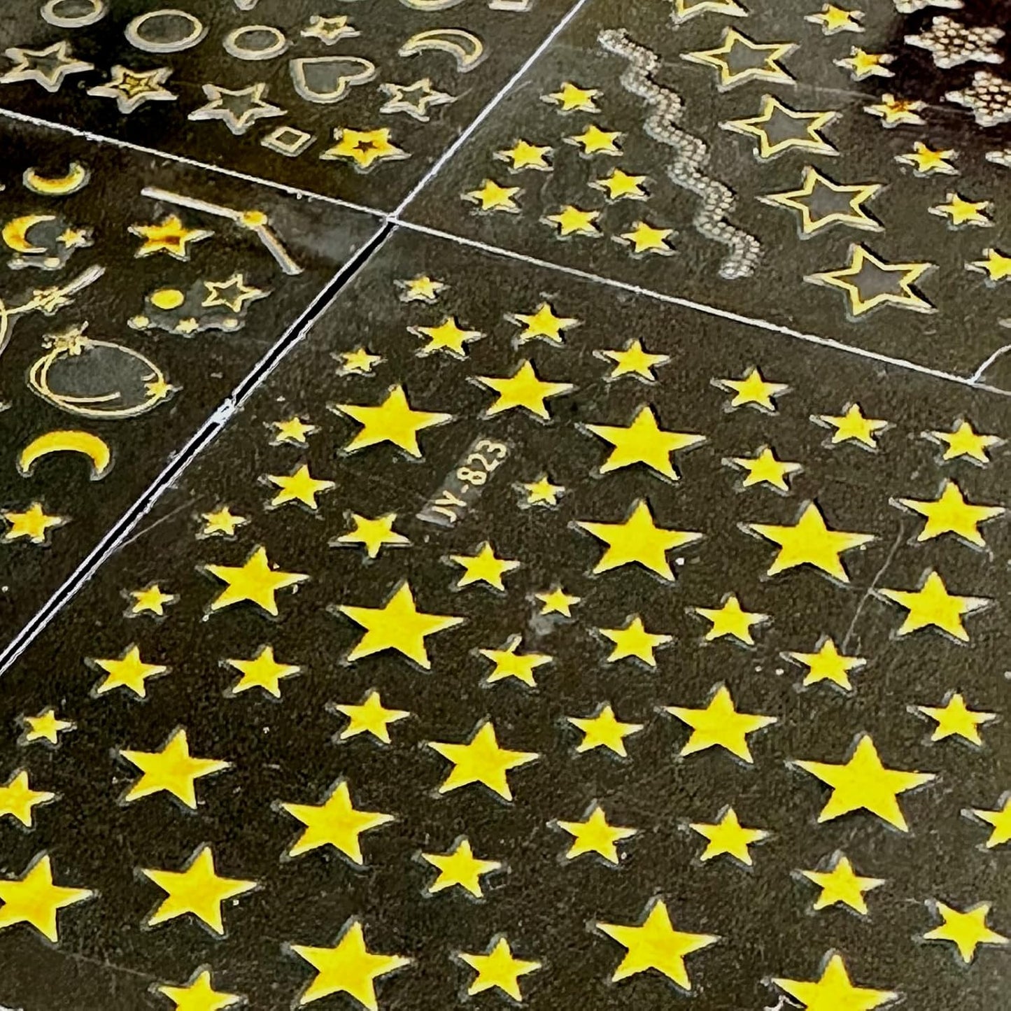 30 Sheets Gold Nail Stickers Decals Gold Star Line Nail Decals 3D Self-Adhesive Nail Art Stickers Flower Butterfly Nail Supplies for DIY Acrylic Nails for Women