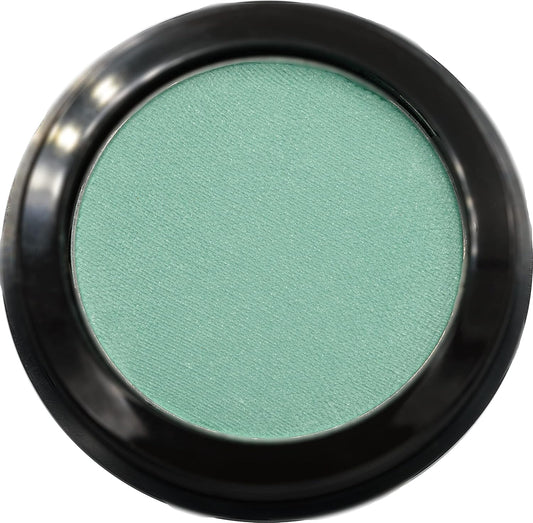 Aloe Matte Turquoise Teal Green Soft Pressed Powder Single Vegan Eyeshadow; Talc, Paraben & Cruelty Free | alldaygood beauty