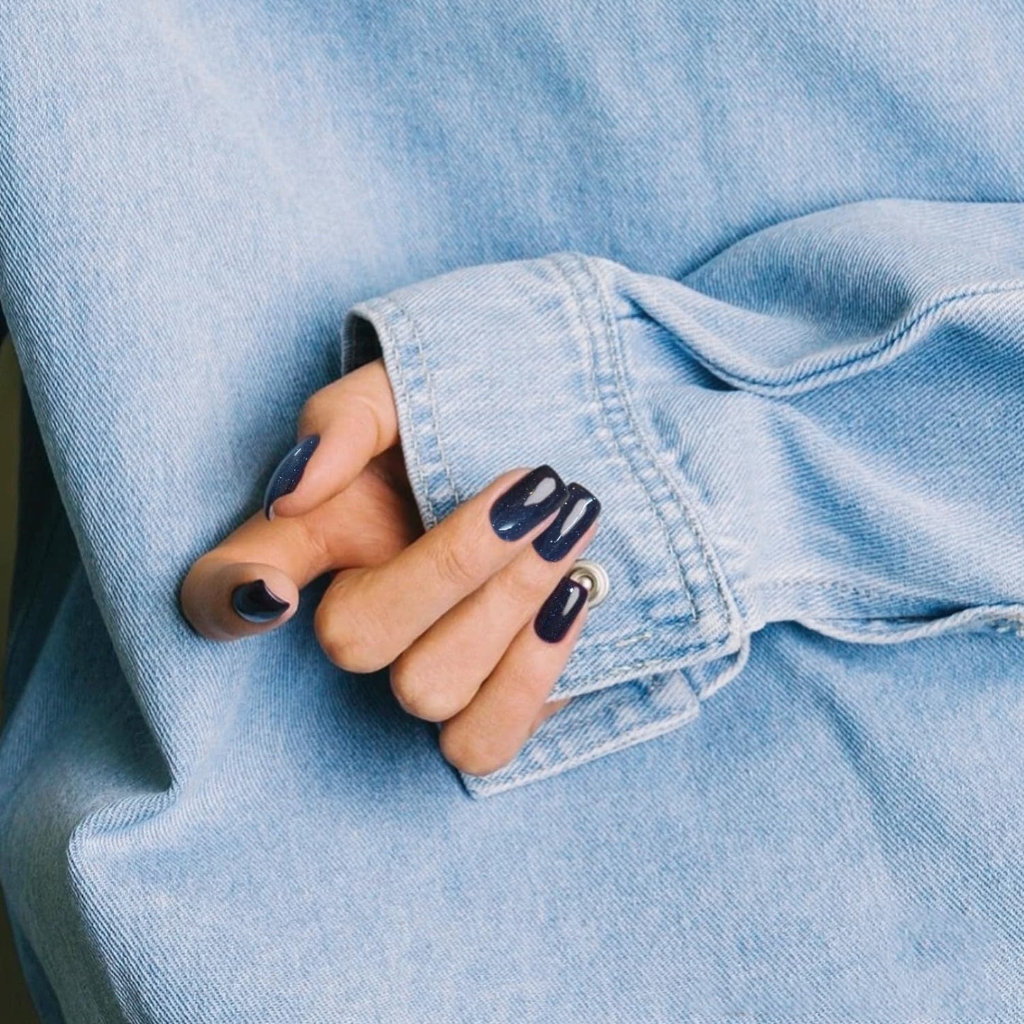 Major Dijit Quick Dry Nail Polish 12ml/0.41fl oz Glitter Midnight Blue Regular Nail Lacquer Fast Drying & Long Lasting Nail Polish Nail Art Effect for Nail Salon