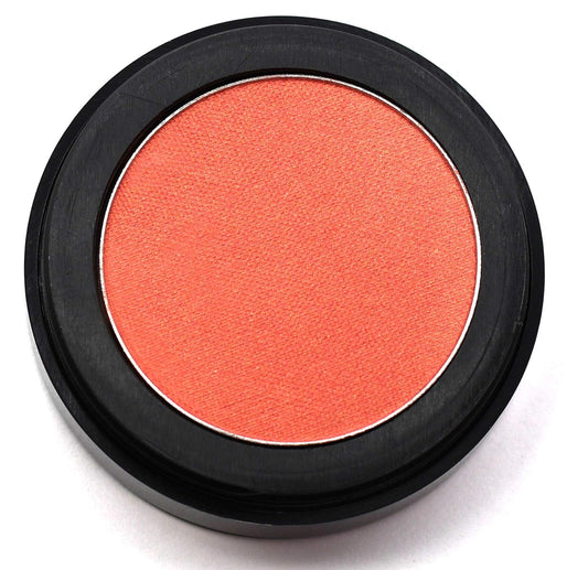 Dusty Coral Peach Pink Orange Sunkissed Shimmering Shimmer Pressed Powder Single Eyeshadow; Talc, Paraben & Cruelty Free | alldaygood beauty