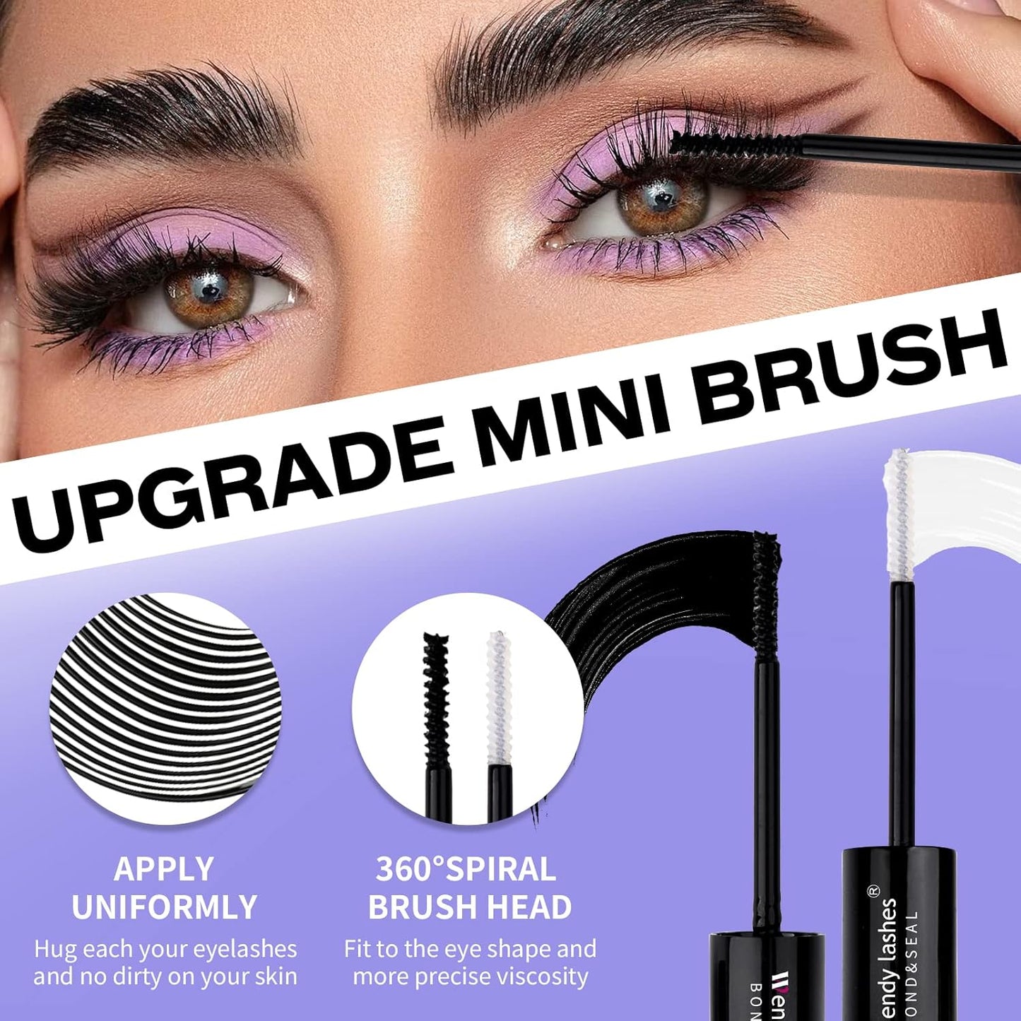 Lash Clusters Kit for Using at Home: Ultra-light, DIY, Natural, Fluffy, Wispy, Waterproof, Anime, Manga, Cat Eye, 3D Curl, 12-16mm, 60P+80P, Wendy, RT318