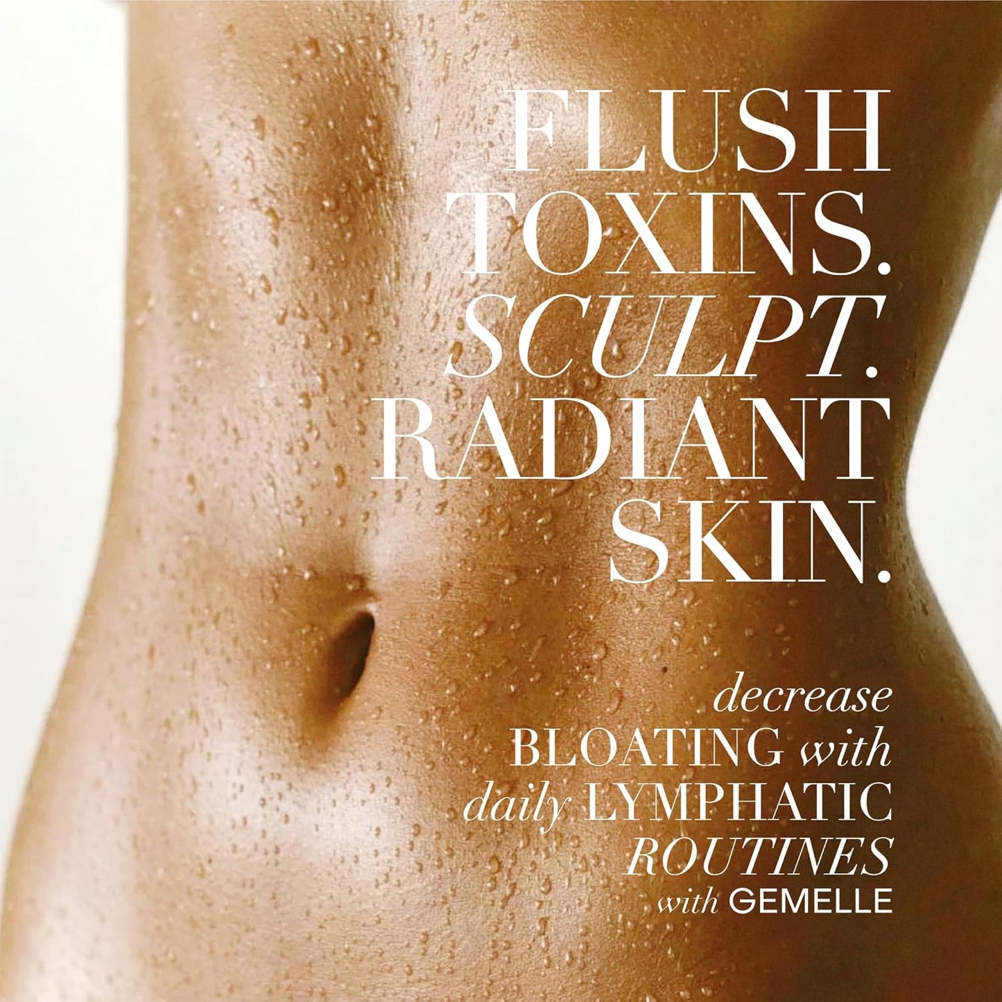 GEMELLE Lymphatic Gua Sha Body Oil | 10x Award Winner | Lymphatic Drainage, Anti-Cellulite, Sculpting | Vitamin E | Targeted Use with Gua Sha Tool | Natural, Clean Beauty – 15ml Travel, Starter Kit