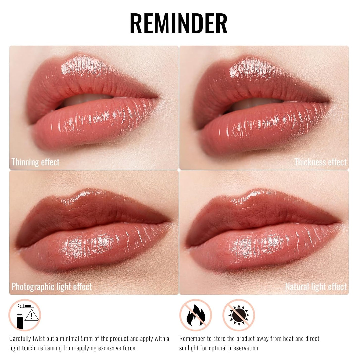 Oulac Moisturizing Shine Red Lipstick for Women, 2 in 1 Tinted Lip Balm for Winter, Hydrated Juicy and Glossy Lip Color for Dry, Cracked and Chapped Lips, Vegan 2.2g/0.07oz (02)