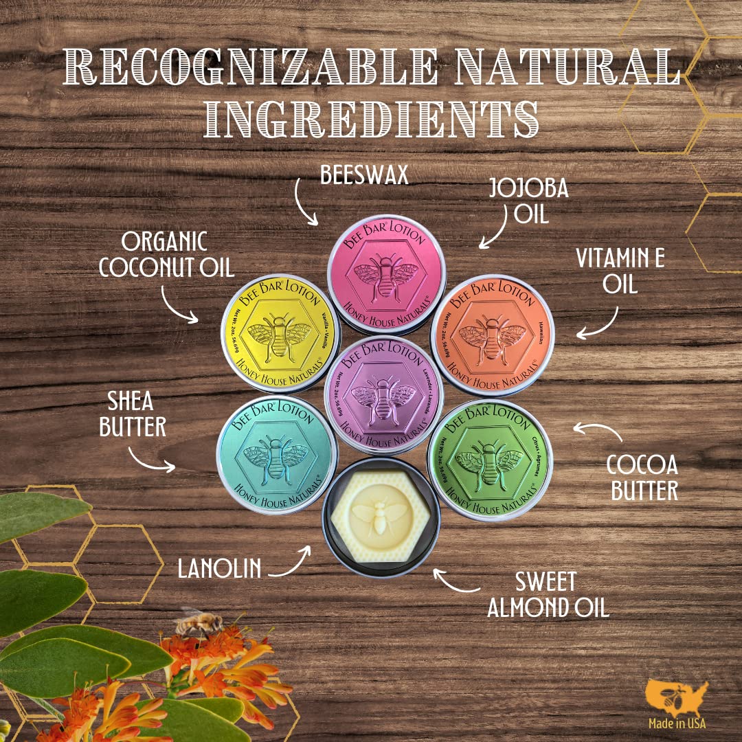 Bee Bar Honey House Naturals Duo – Sweet Honey – Small .6 ounce & Large 2 ounce (Honey)