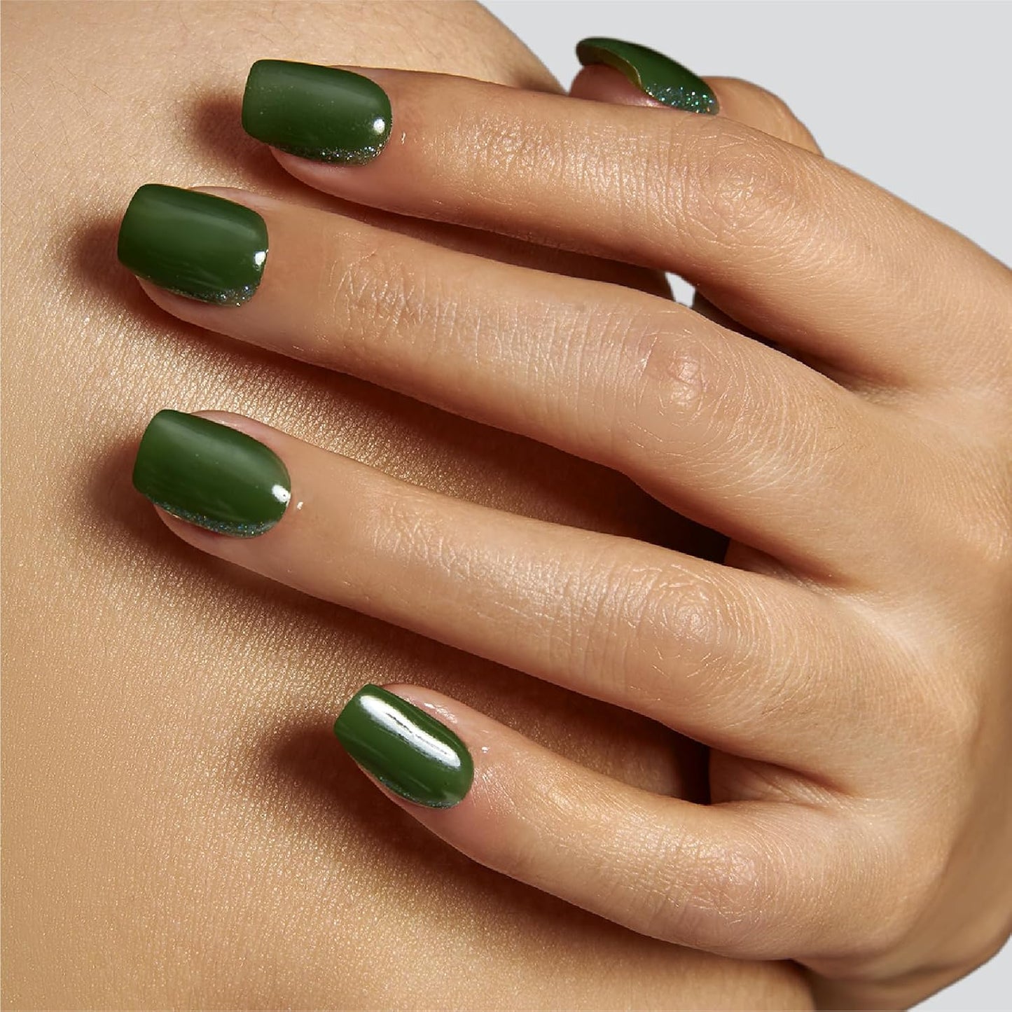 Semi Cured Gel Nail Strips, 20 PCS Gel Nail Stickers Work with UV Light, Salon Quality & Easy to Use - Shine Forest