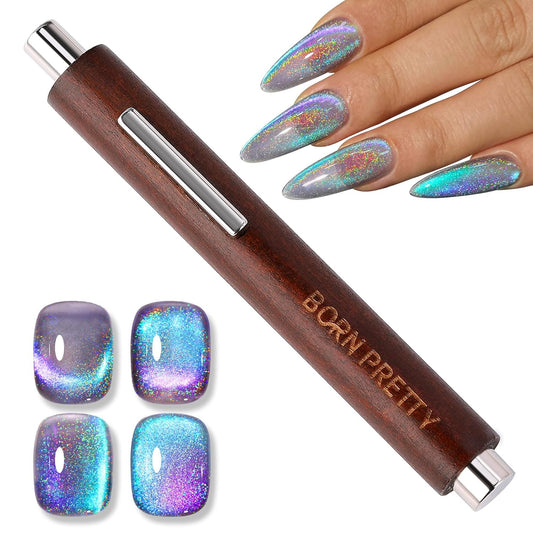 BORN PRETTY 3 in 1 Nail Magnet, Multifunctional Cat Magnetic Eye Nail Polish Magnet Pen, 3D Magnetic Nail Polish Stick for Home DIY, Salon, Studio Nail Art Design Tools | alldaygood beauty
