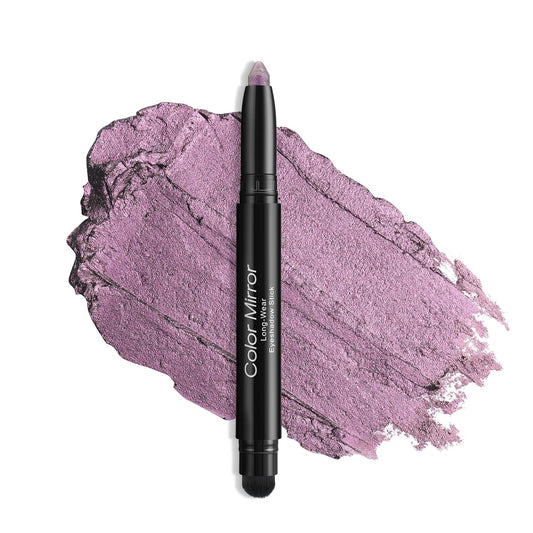 Cream Waterproof Hypoallergenic Eyeshadow Stick, long wear Metallic Glitter Matte Eye Shadow Pencil With Makeup Brush, Eye Brightener, 49 Azalea Metallic | alldaygood beauty