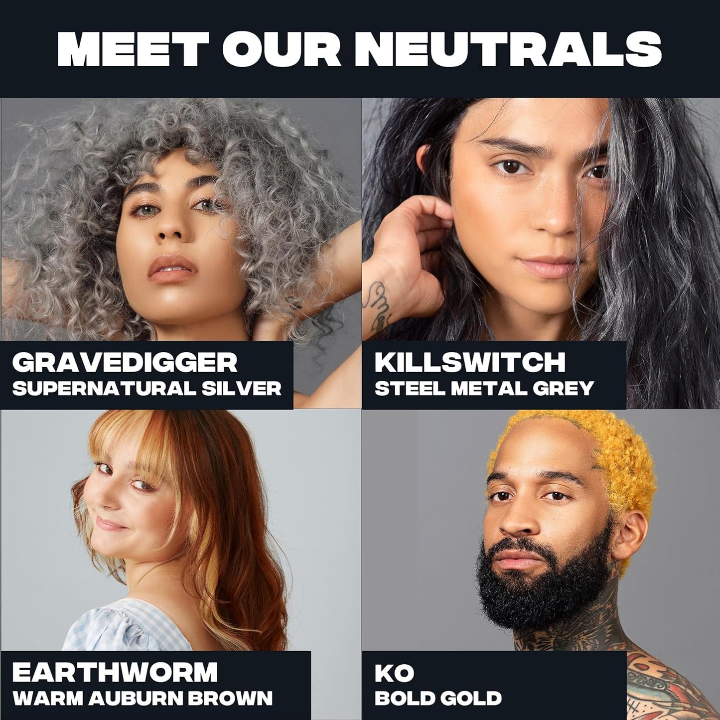 Good Dye Young Semi Permanent Hair Dye in Killswitch, Gray - UV Protective Temporary Hair Color, Conditioning, PPD free, Vegan, Cruelty-Free, Lasts 15-24+ Washes