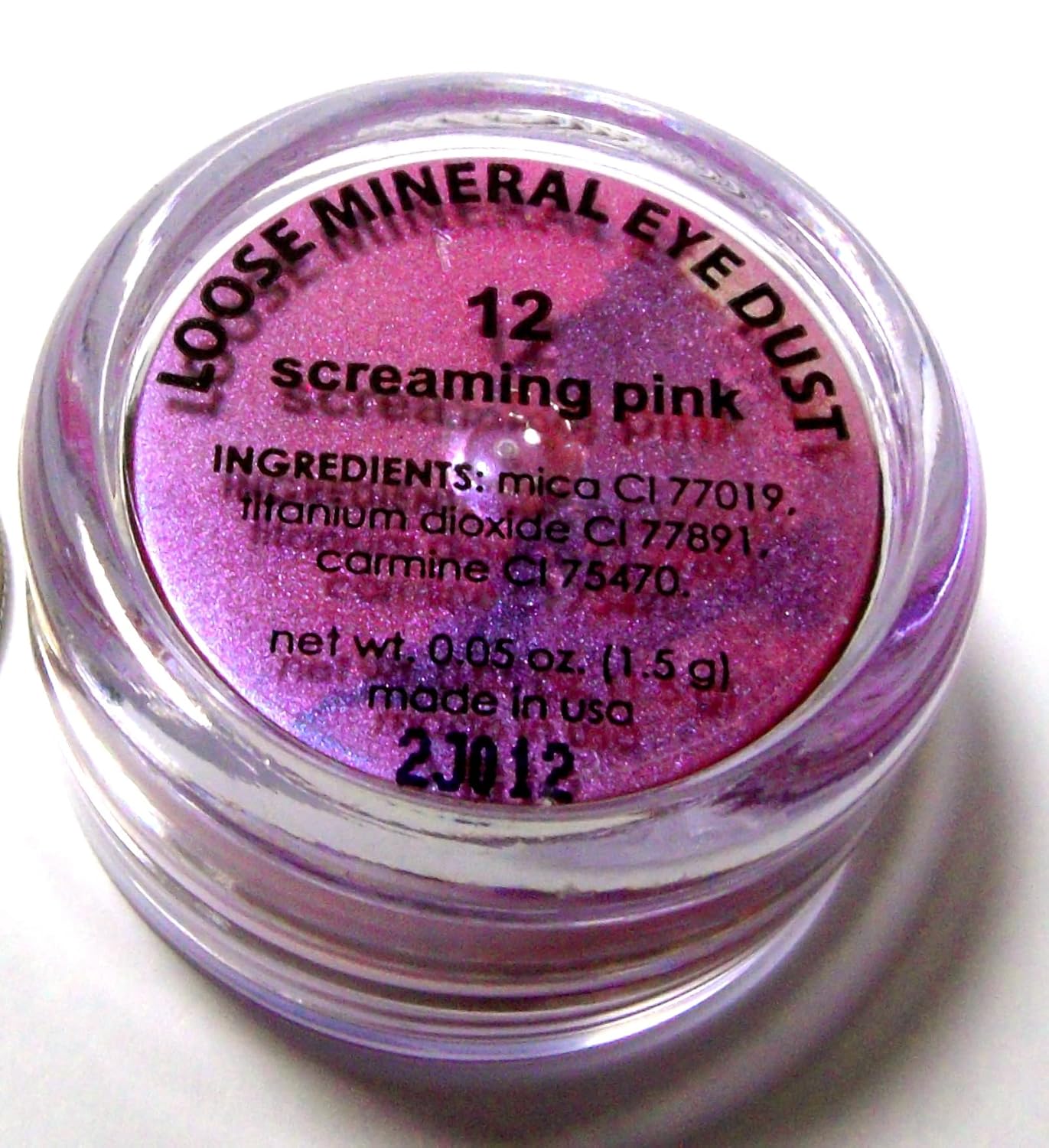 Hot Screaming Pink Purple Fuchsia Magenta Fantasy Fairy Loose Eyeshadow Powder Pigment, Single Glitter Mineral Dust Jar Pot; Talc, Paraben & Cruelty Free, No Animal Testing