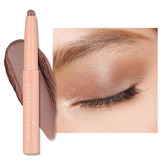 Oulac Mocha Eyeshadow Crayon – Twist-Up Waterproof Stick, Soft Shimmer Finish, Vegan & Cruelty-Free, 1.25g, WA02 Opulent Affair | alldaygood beauty