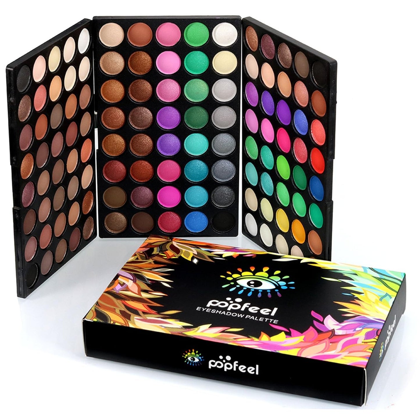 120 Colors Long Lasting Waterproof Highly Pigments Shiny Shimmers Glitter Eyeshadow Palette All in One Makeup Kits for Women Girls Holiday Make-up Gift Sets Xmas Essential Makeup Palette