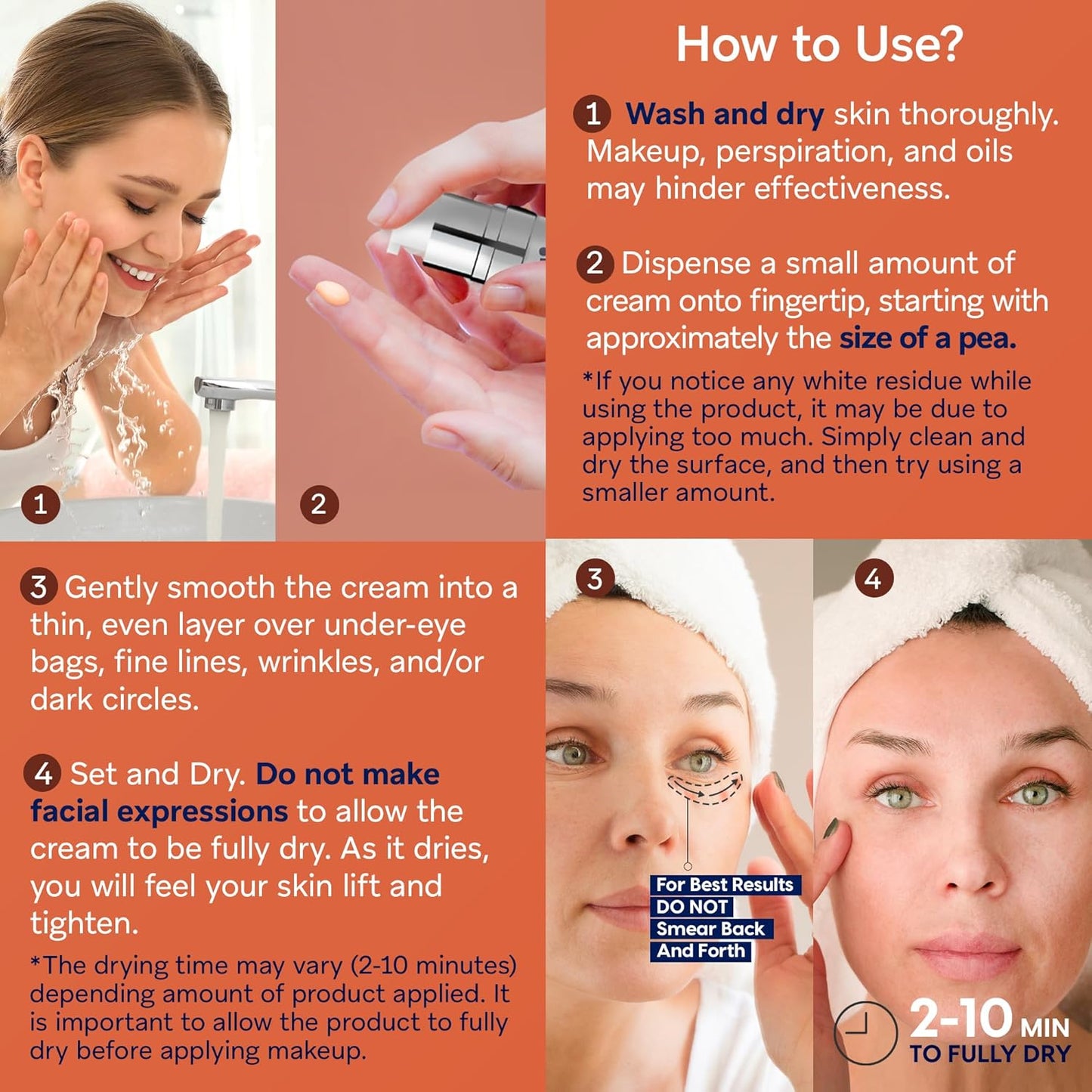 TEREZ & HONOR Anti-Aging Rapid Reduction Under-Eye Cream, Visibly and Instantly Reduces Wrinkles, Dark Circles and Eye Bags in 120 Seconds, Hydrates & Lifts Skin Rapid (0.34 fl.oz)