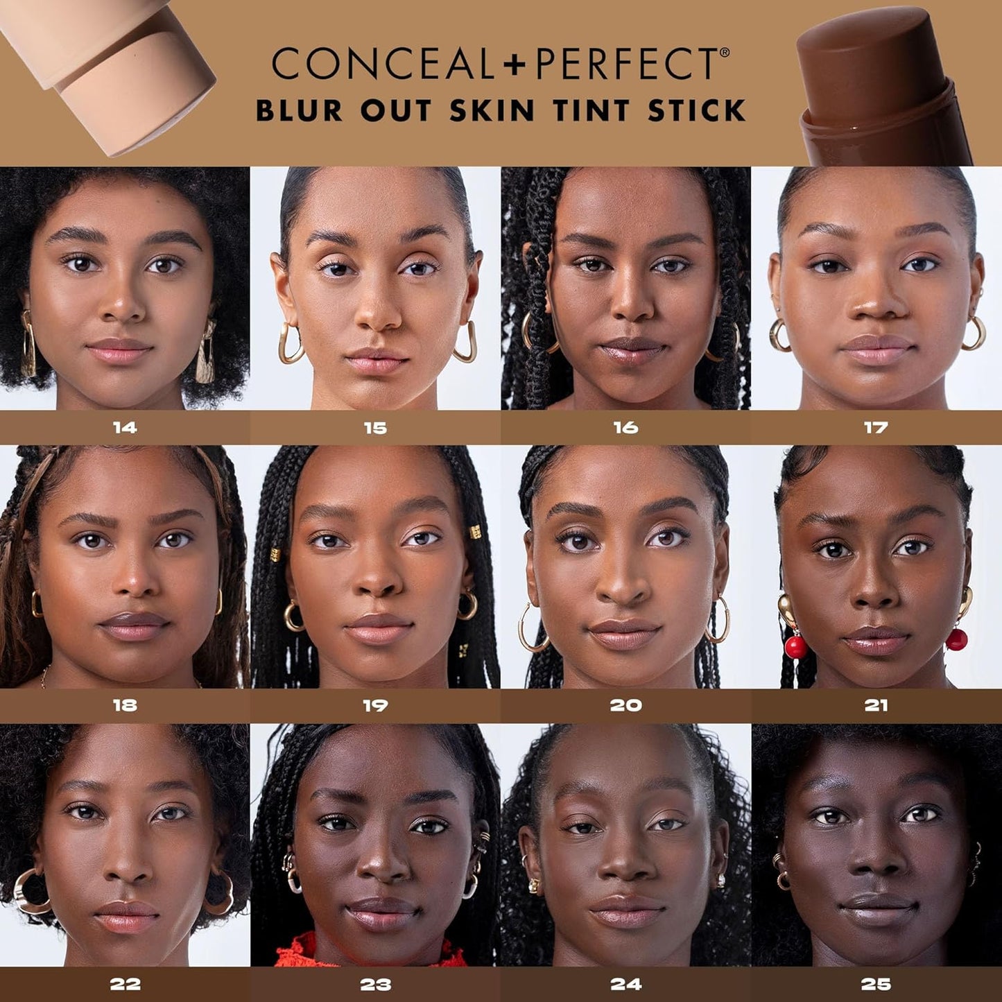 Milani Conceal + Perfect - Skin Tint Stick, Blur Out Tinted Moisturizer Makeup, Shade 019