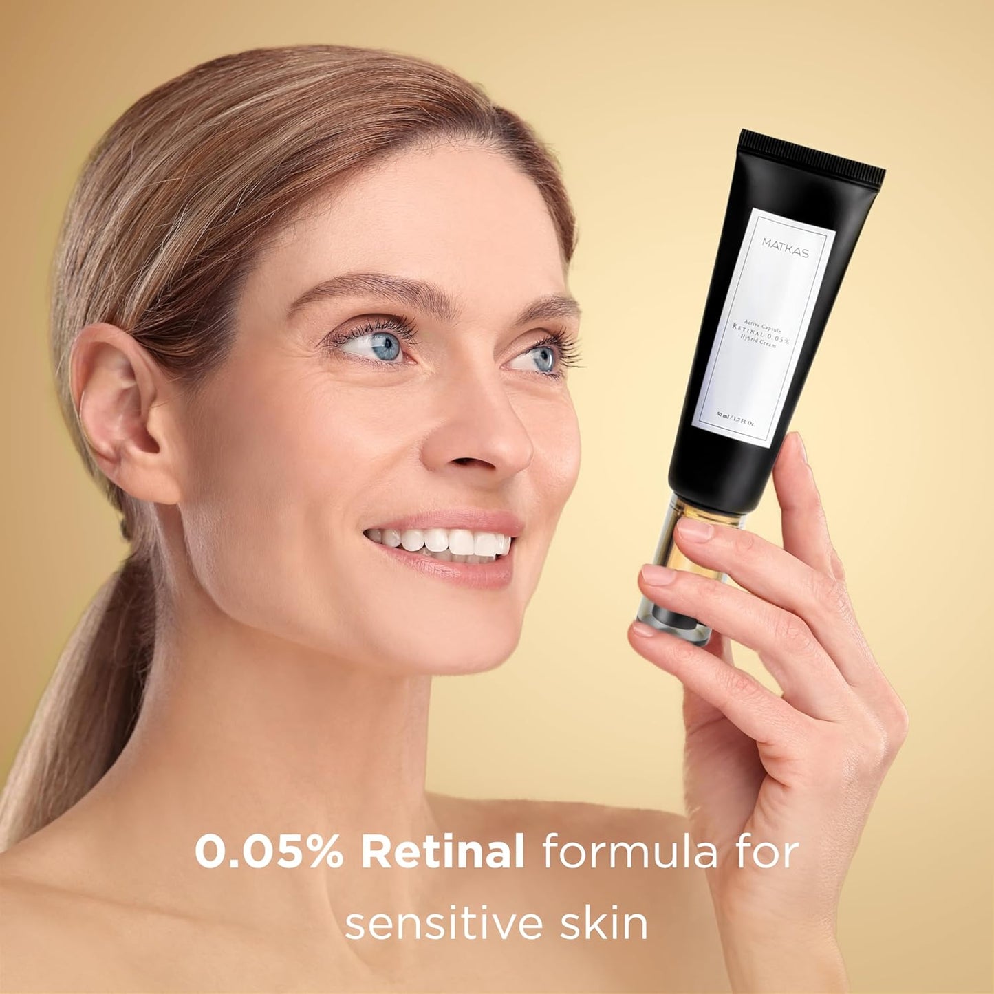 MATKAS Korean Active Capsule 0.05% Retinal Hybrid Cream - 1.7 Fl. Oz. Barrier Repair Night Cream, Korean Skin Care Moisturizer for Anti Aging Wrinkle Repair, Niacinamide Serum + Ceramide Moisturizer