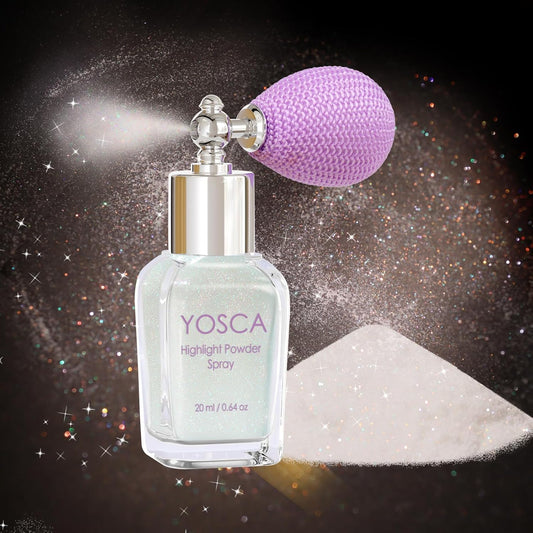 Yosca Body Glitter Spray, 30ML Loose Body Shimmer Powder Iridescent Hair Spray White Glitter Sparkle Highlighter Makeup Festival Concert Party Accessories for Rave Clothes Hair Face Nail Art | alldaygood beauty