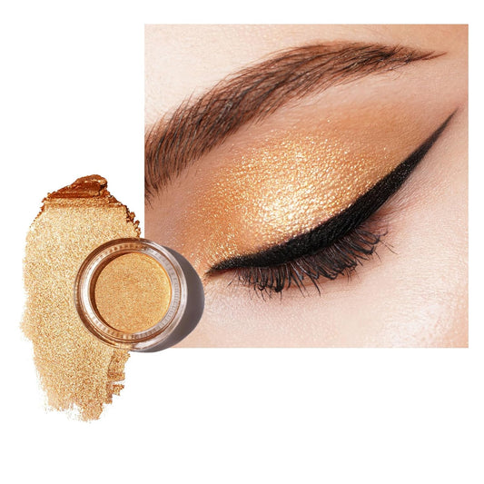 Oulac Gold Cream Eyeshadow - Highly Pigmented Natural Sombra de Ojos, Waterproof & Long Lasting with Moisturizing Formula, Shimmer Glitter Eye Makeup, 6g (21) | alldaygood beauty