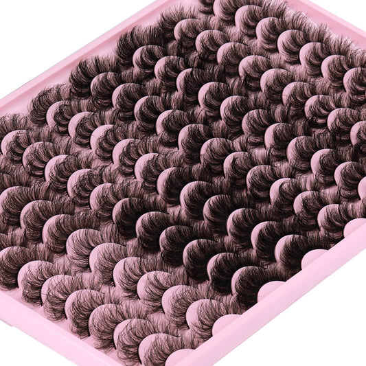 48 Pairs Mink Lashes Thick Eyelashes 8 Styles Mixed Dramatic Long Faux Mink Eye lashes Pack 10D Wholesale Luxury Soft Fake Eyelashes