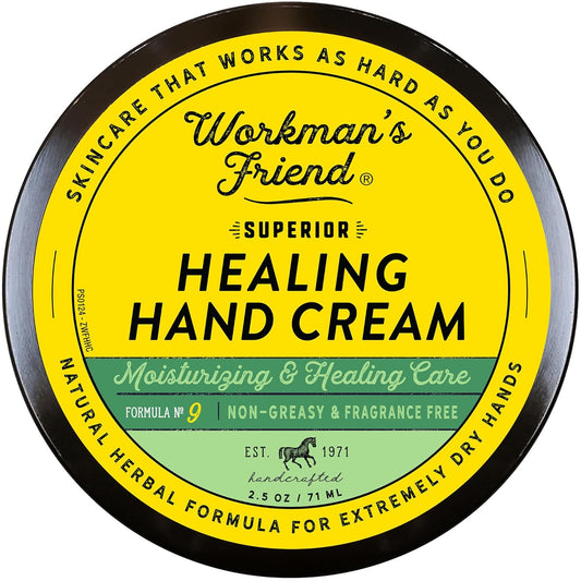 WORKMAN'S FRIEND Superior Healing Hand Cream - Intense Moisturizer - Heals Extremely Dry & Cracked Skin - 2.5 ounce