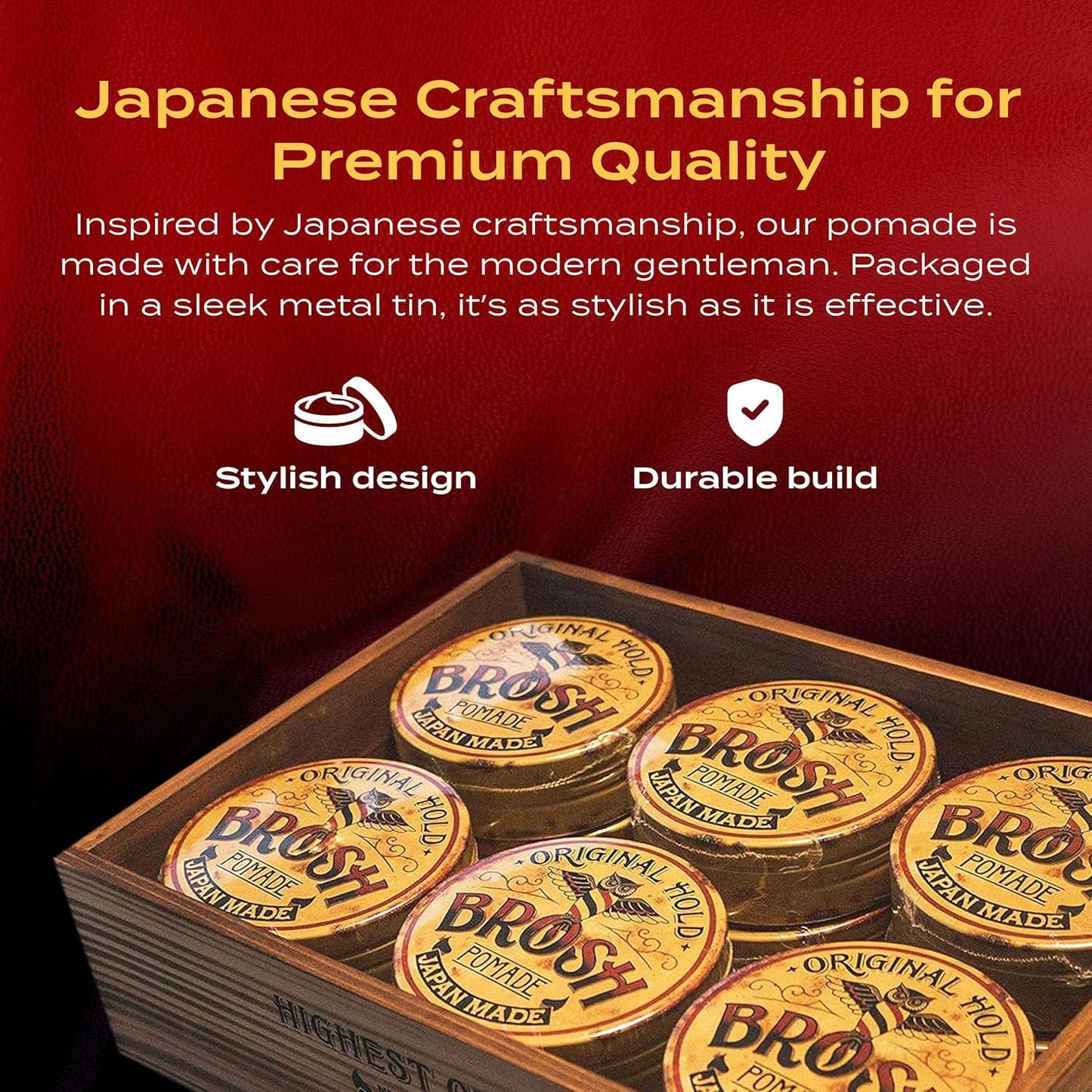 Original Pomade with Strong Hold & Classic Shine, Lightweight Water-Based Hair Styling Cream for Men, 1.4 Oz Travel Size