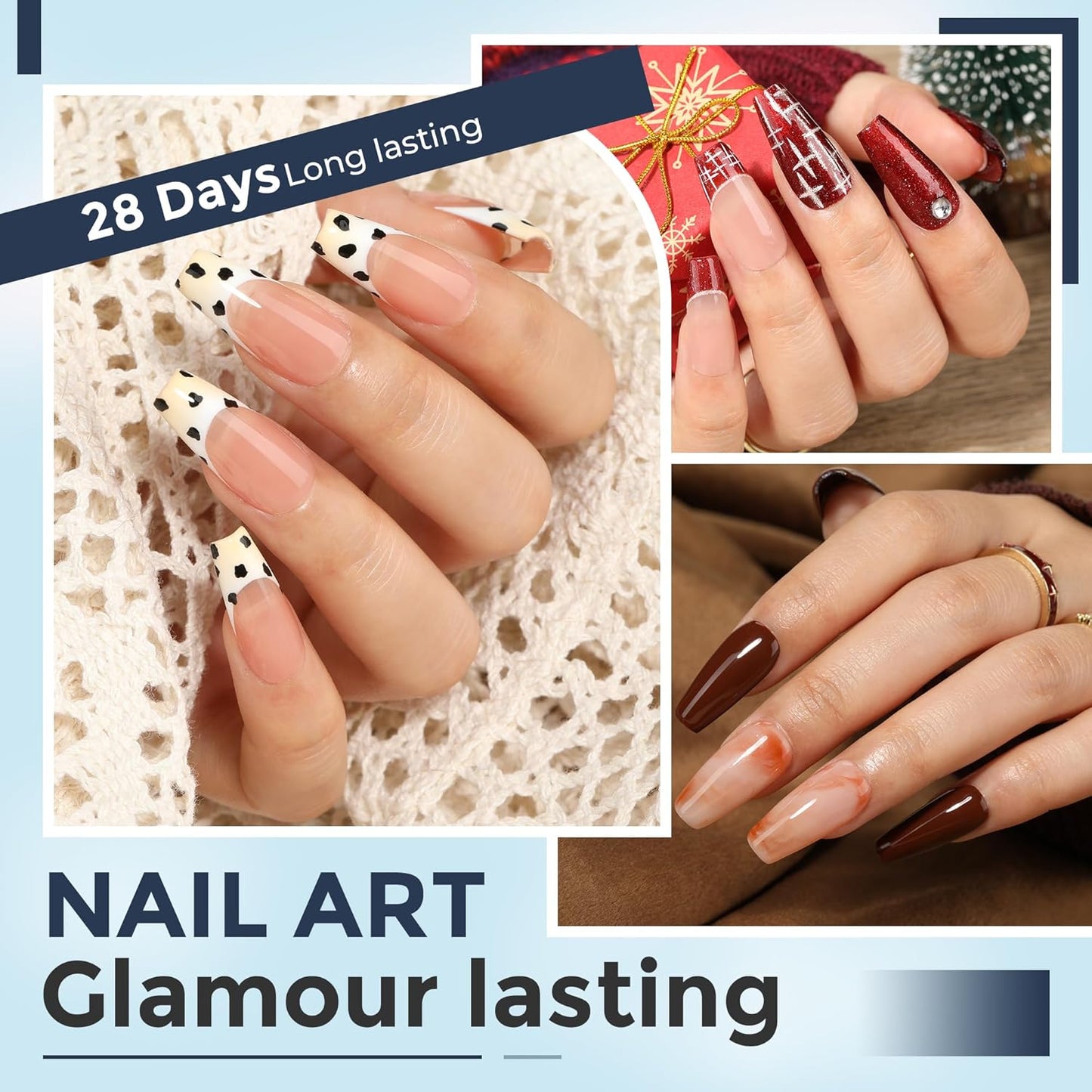 Medium Gel Coffin Nail Tips, 240pcs Soft Gel Pre-Shaped Acrylic Fake Nails, Half Matte Full Cover Clear Press on Flase Nail Tips for Extension Nail Manicure Home DIY 12 Sizes Gelly Tips