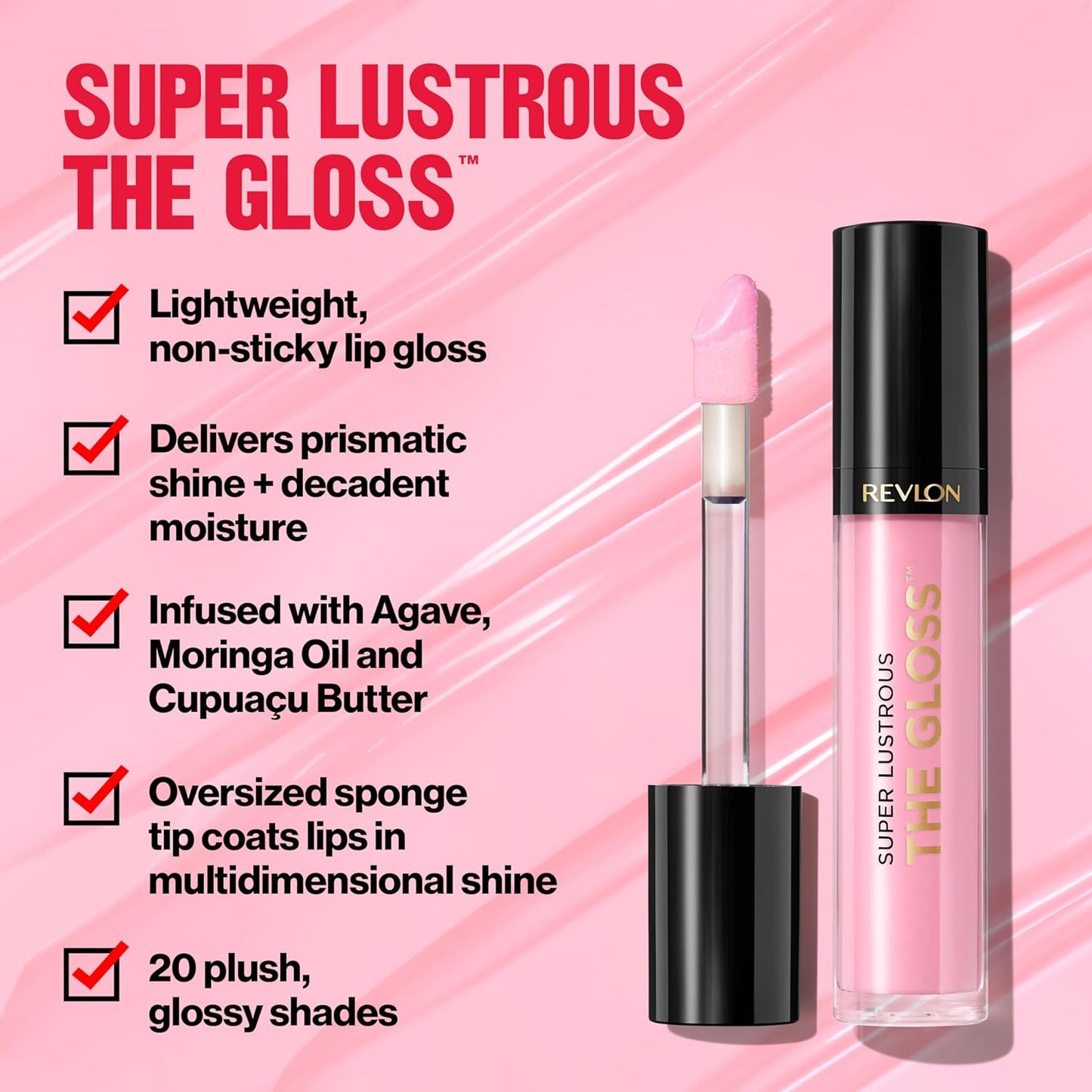 Revlon Super Lustrous Lip Gloss, Non-Sticky, Hydrating, High Shine Finish, 270 Indulge In It, 0.13 oz