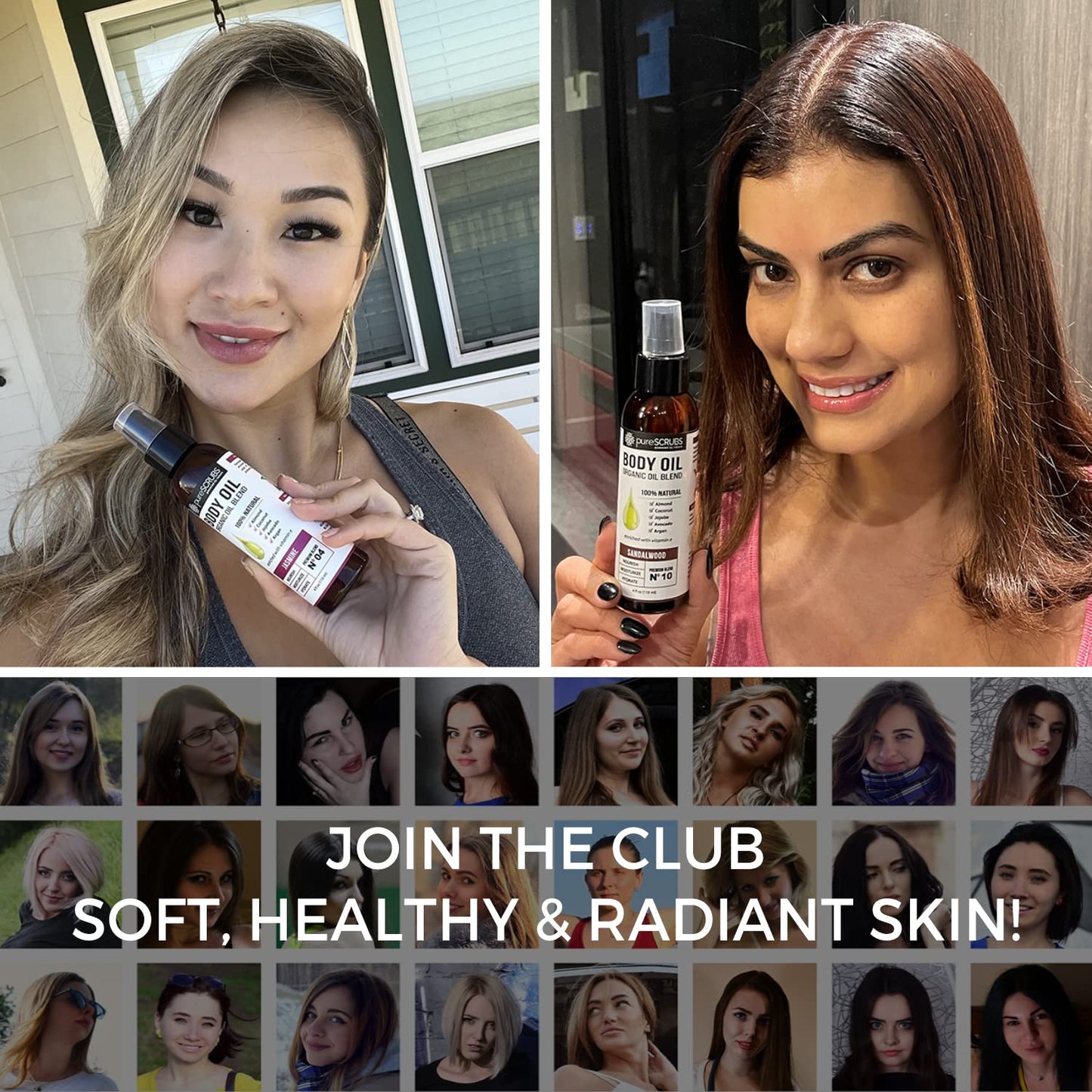 pureSCRUBS Ultra Moisturizing Lavender Body Oil Spray for Dry Skin, Massage, Cuticles & More, Organic Blend of Jojoba, Argan, Coconut, Sweet Almond & Avocado Oils Enriched with Vitamin E, Lg 4oz