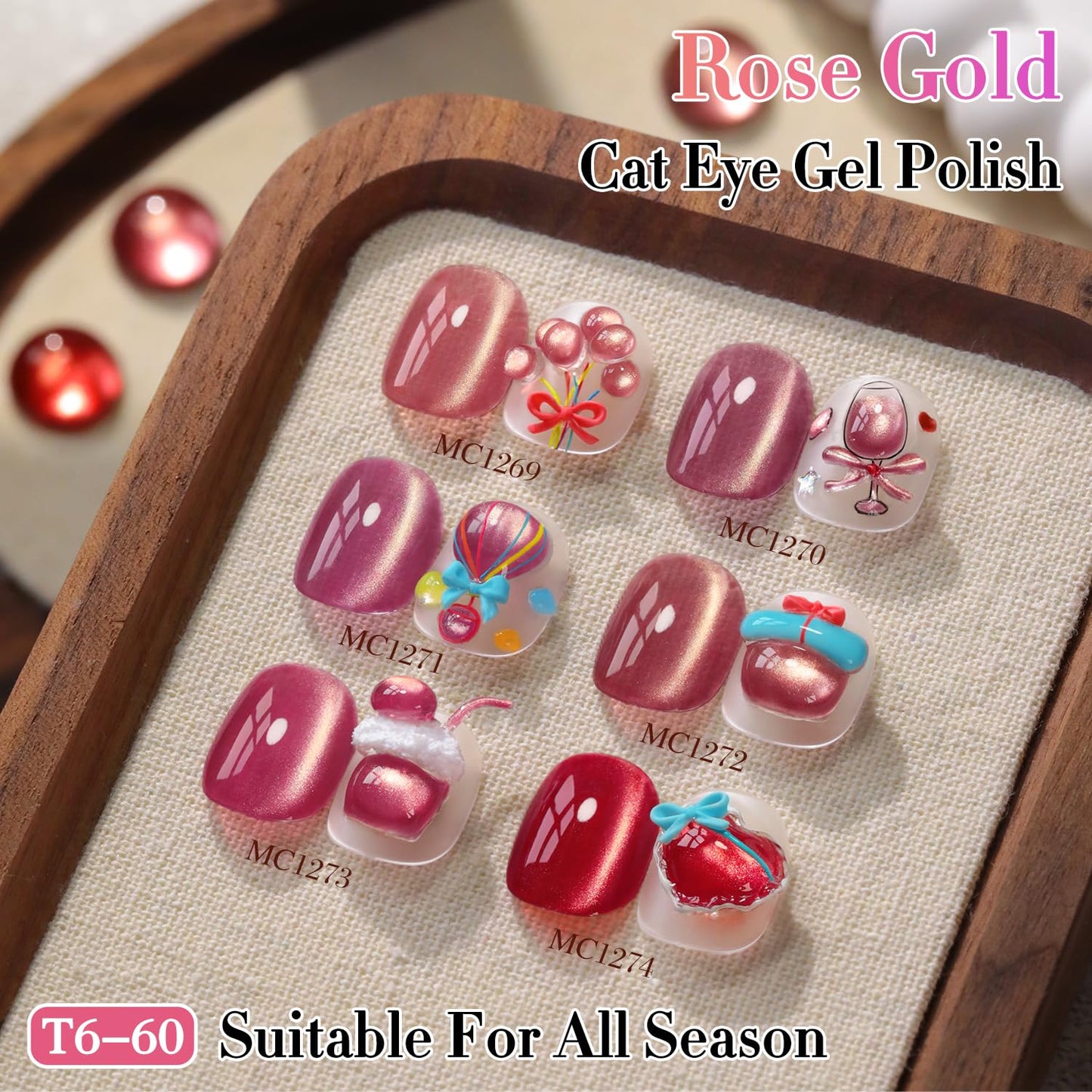 Double Rhythm 0.5 Oz Cat Eye Gel Polish with Magnet Same Color Same Bottle Holographic Glitter Shimmer Translucent Color Salon 15 ML Magnetic Nail Art (Grape Red-MC1270)