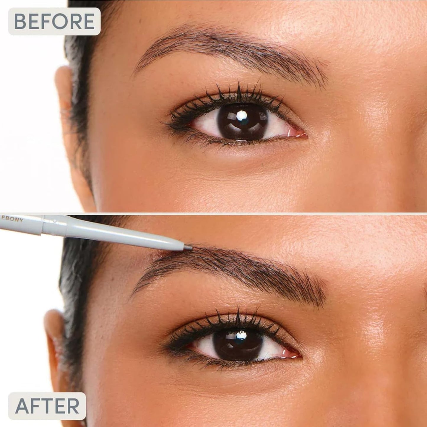 Easy Everyday™ Brow Pencil - Best Eyebrow Pencil for Women, Smudge Proof Hair-Like Strokes, 1.2mm Precision Tip with Spoolie, Vegan (Ebony)