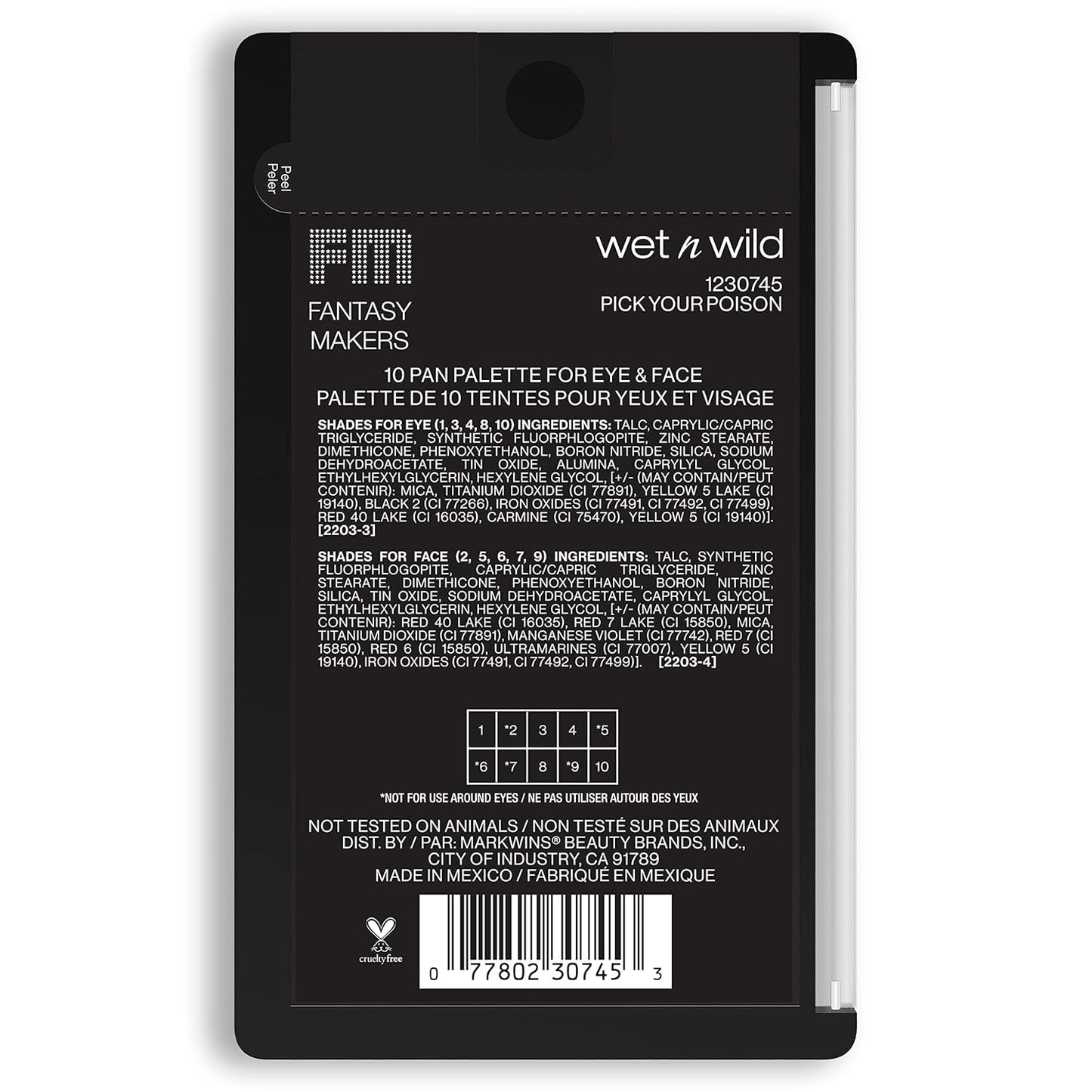 wet n wild Fantasy Makers Halloween 10 Pan Palette Pick Your Poison (Pack of 2)